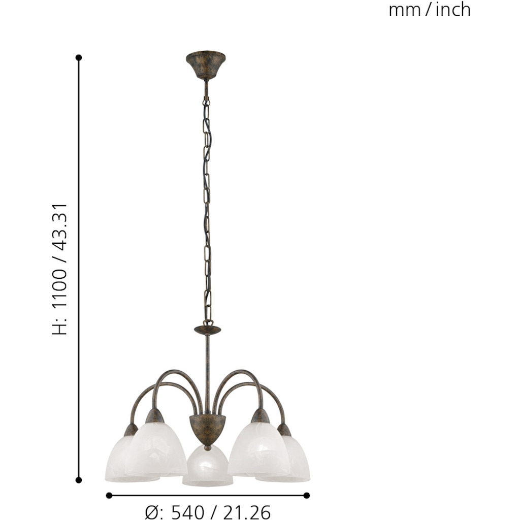 EGLO Pendelleuchte »DIONIS«, 5 flammig-flammig