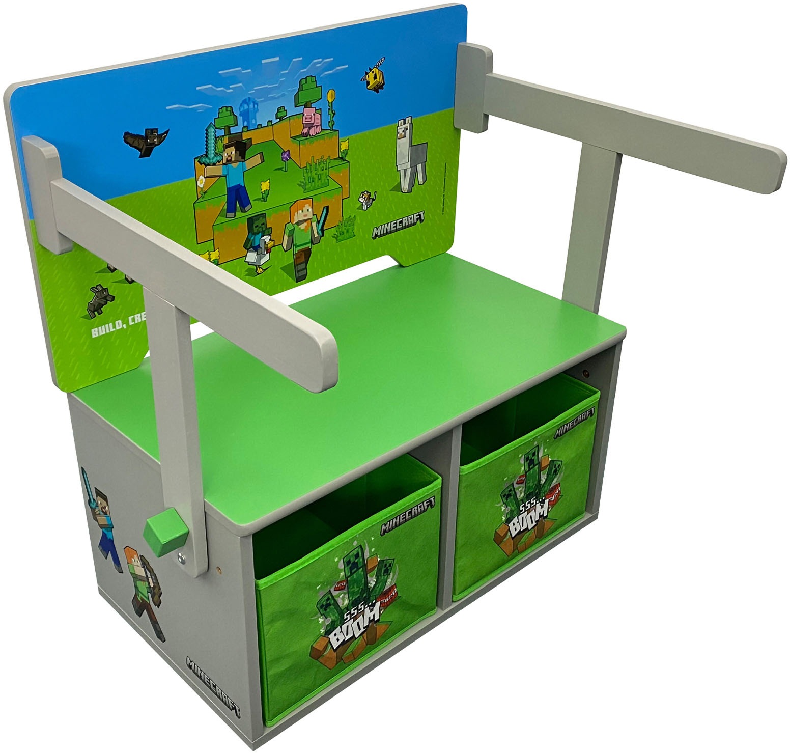 Phoenix Sitzbank "Minecraft Spielbank", bunt, bunt, B/H/T: 60cm x 65,4cm x 35cm