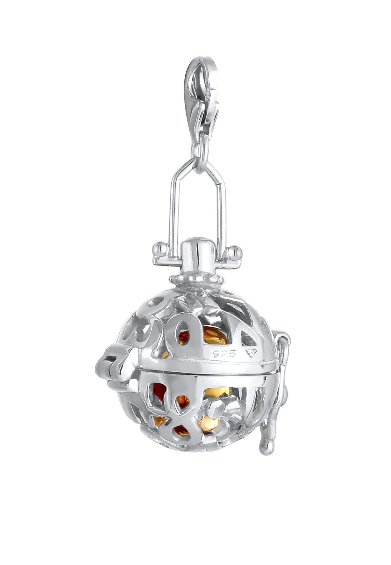 Nenalina Charm-Einhänger »Charm Klangkugel Zirkonia Romantik 925 Silber«