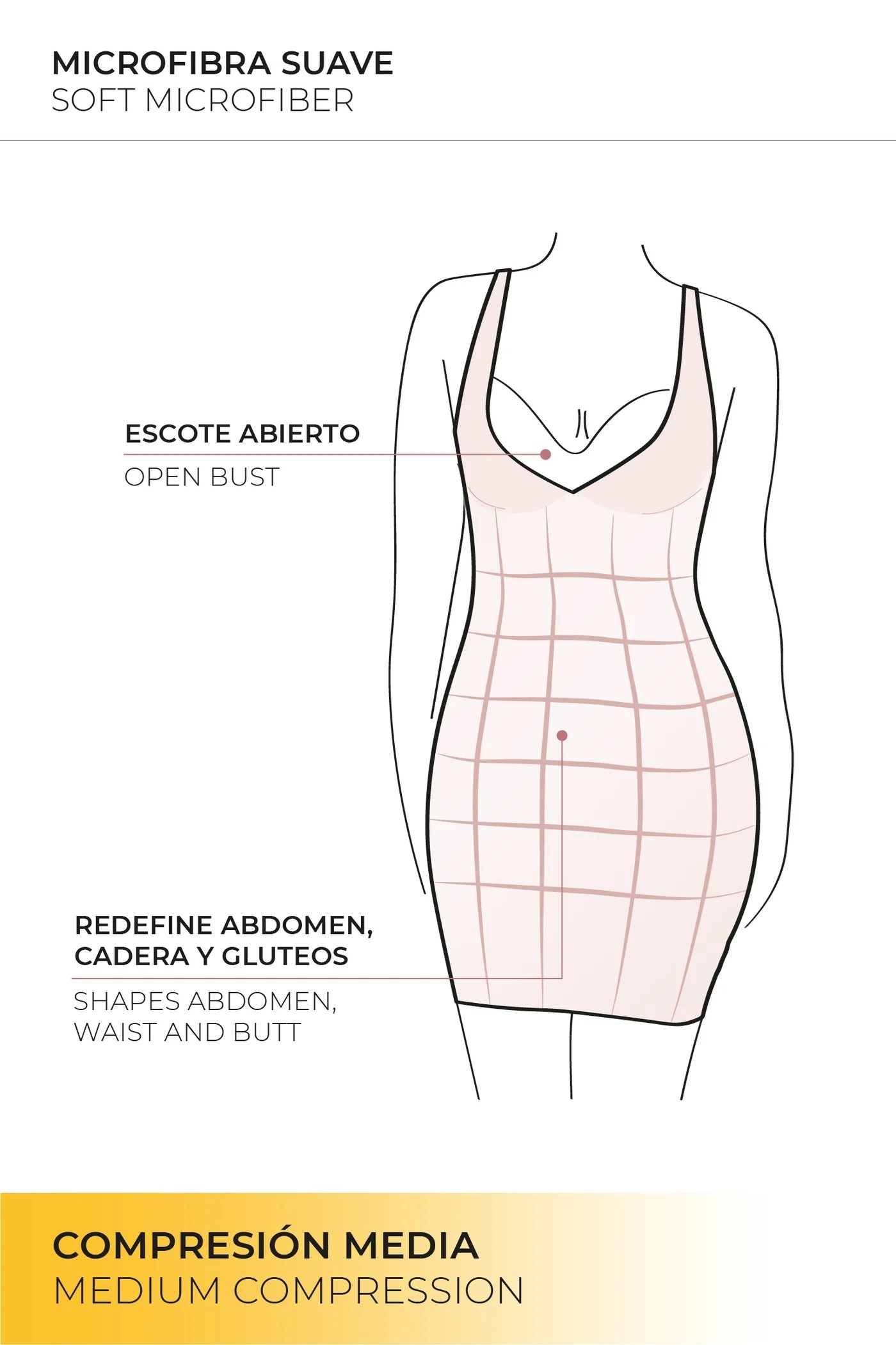 YSABEL MORA Unterkleid mittlerer Shape-Effekt, elastisch, formend, Tüll, weich