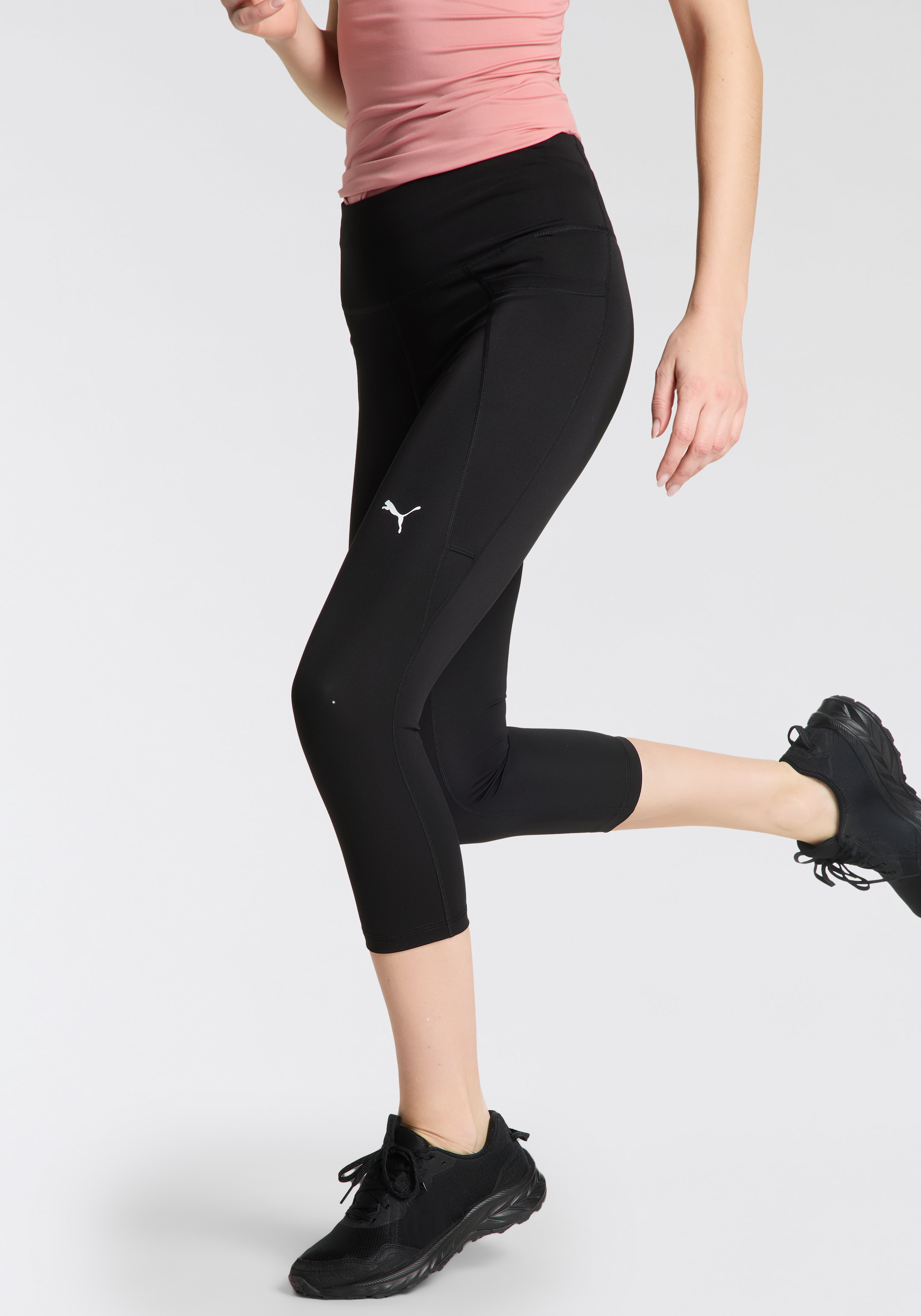 PUMA Trainingstights »W TAD ESSENTIAL HW CAPRI TIGHT«, perfekt fürs Fitnessstudio, DryCell...