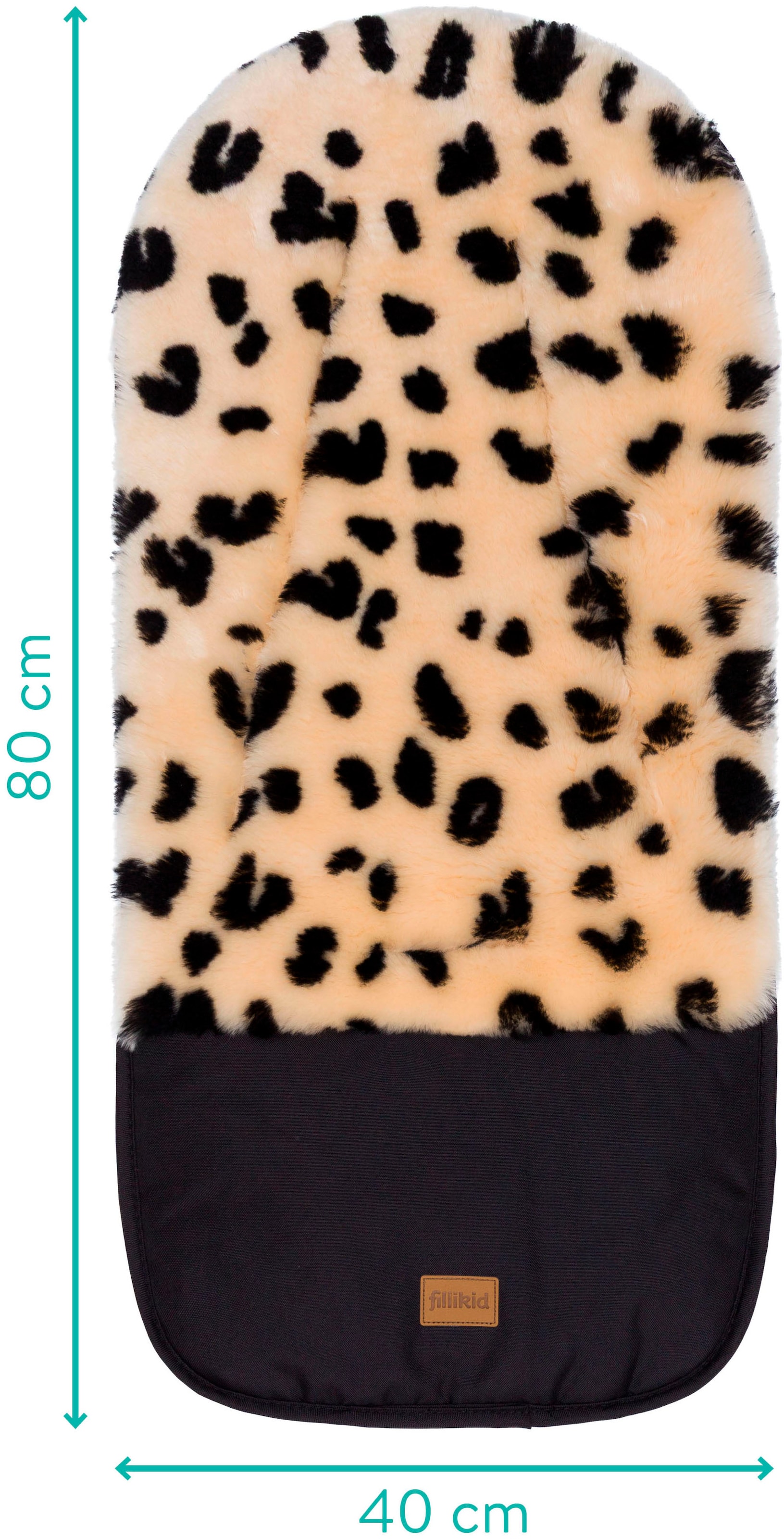 Fillikid Fußsack »Lammfelleinlage LEO Protect 80x40 cm Leopard«