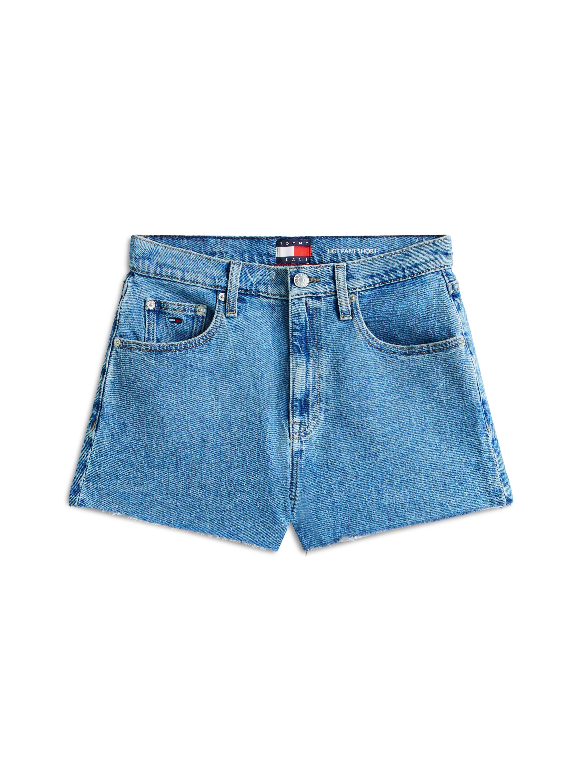 Tommy Jeans Jeansshorts »HOT PANT BJ4138« mit hohem Bund, authentische Stone-Waschung