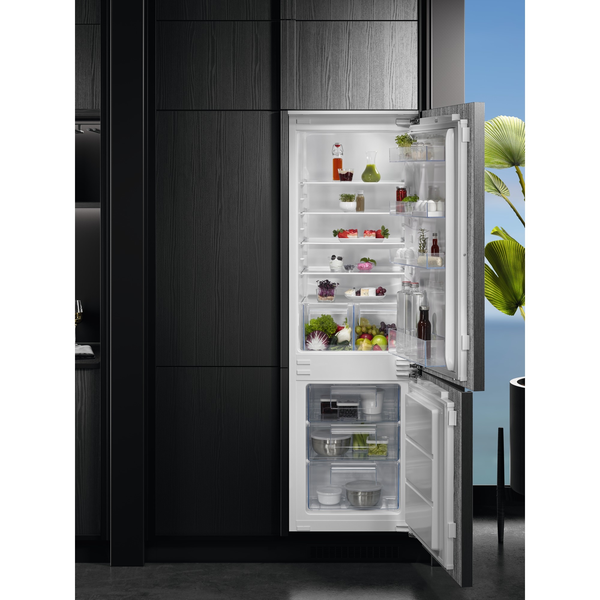 AEG Einbaukühlgefrierkombination Serie 6000 »TSC6N183ES« 177,9 cm hoch 54 cm breit 98 L, LowFrost-weniger Eisbildung, Schnellgefrierfunktion, Schlepptür