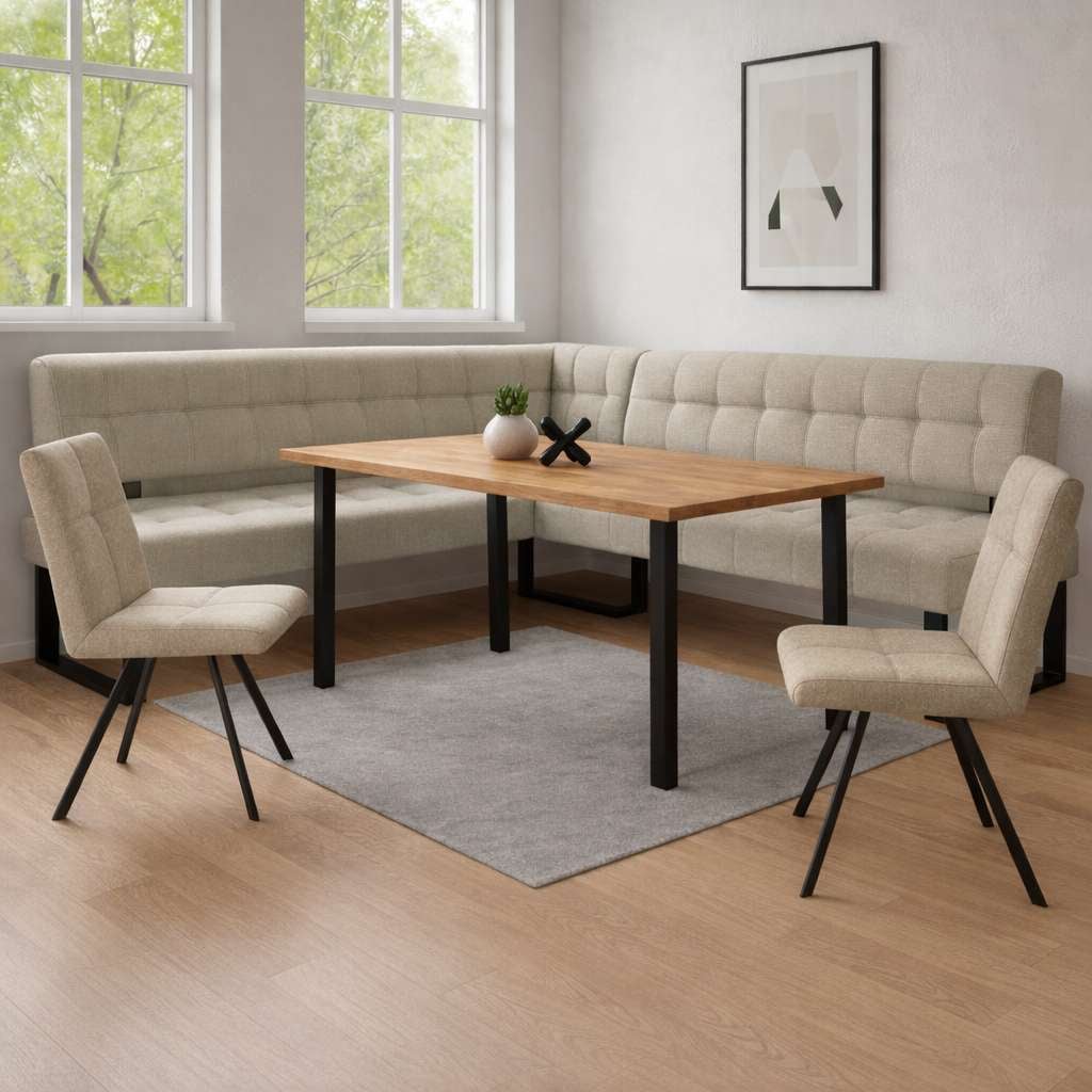 Home affaire Eckbank »Mia Küchenbank, Polsterbank, Esszimmerbank, 207x167 cm« Moderne Bank und  Farben, Sitzplatzanzahl: 5, Frei in Raum stellbar