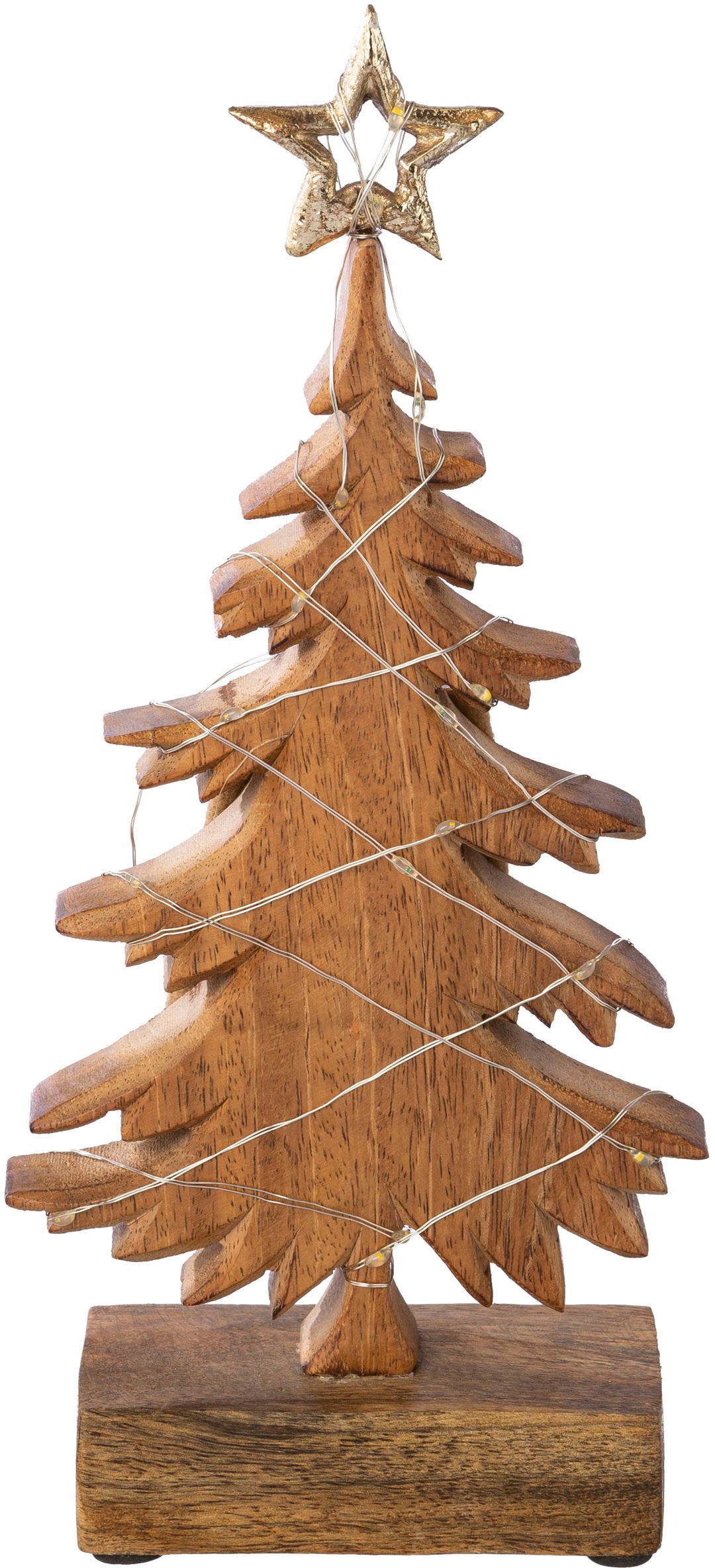 Creativ deco Dekofigur »LUMEN, Deko-Objekt Tannenbaum«, Weihnachtsdeko, Batteriebetrieb