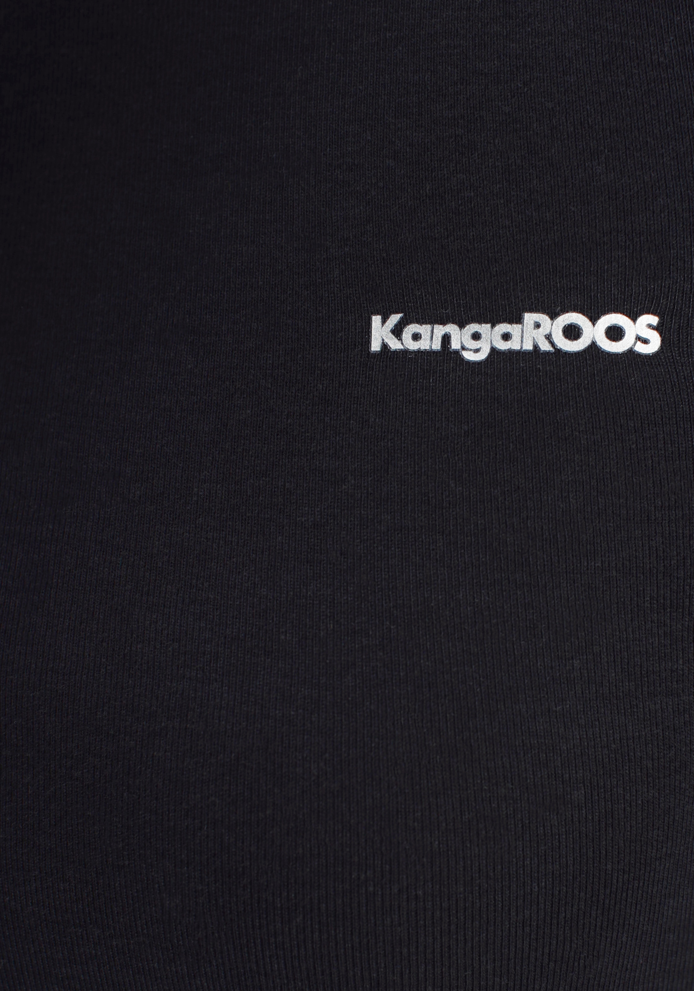 KangaROOS Longsleeve, Langarm, sehr figurbetont, unifarben, Stehkragen