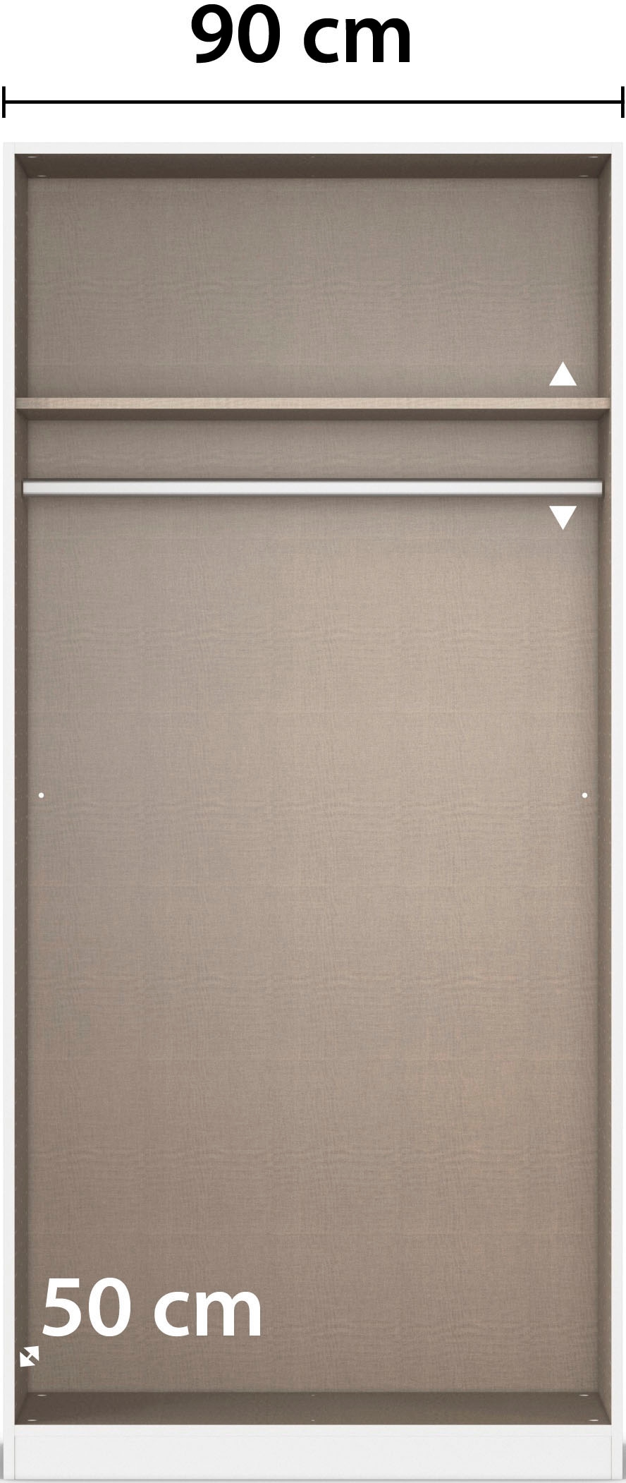 rauch Kleiderschrank »Drehtürenschrank Schrank Garderobe Ankleide Schlafzimmer LAGOA« in 3 verschiedenen Ausstattungen BASIC/CLASSIC/PREMIUM,  moderne Kantengriffe aus Metall, optional mit Aufsatz MADE IN GERMANY