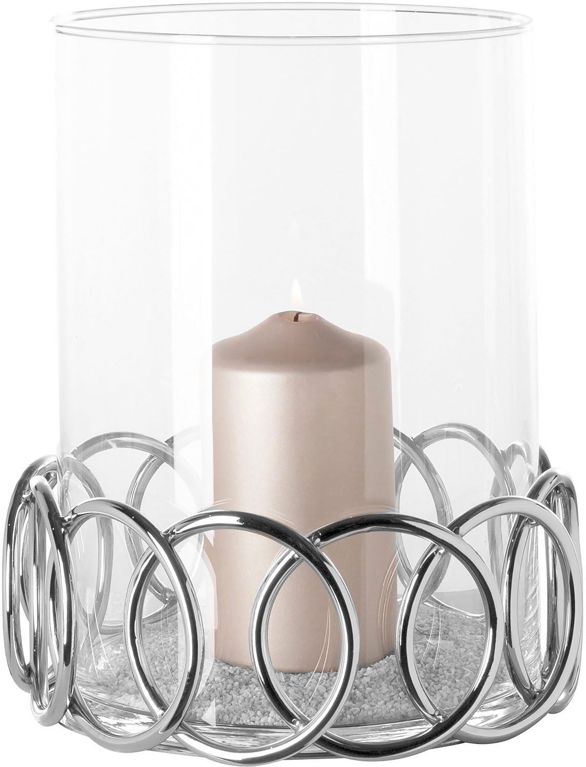 Fink Windlicht »JUWEL«, (1 Kerzenhalter bestellen St.), Edelstahl aus Rechnung cm auf 28,50 Höhe mit Glaseinsatz, ca