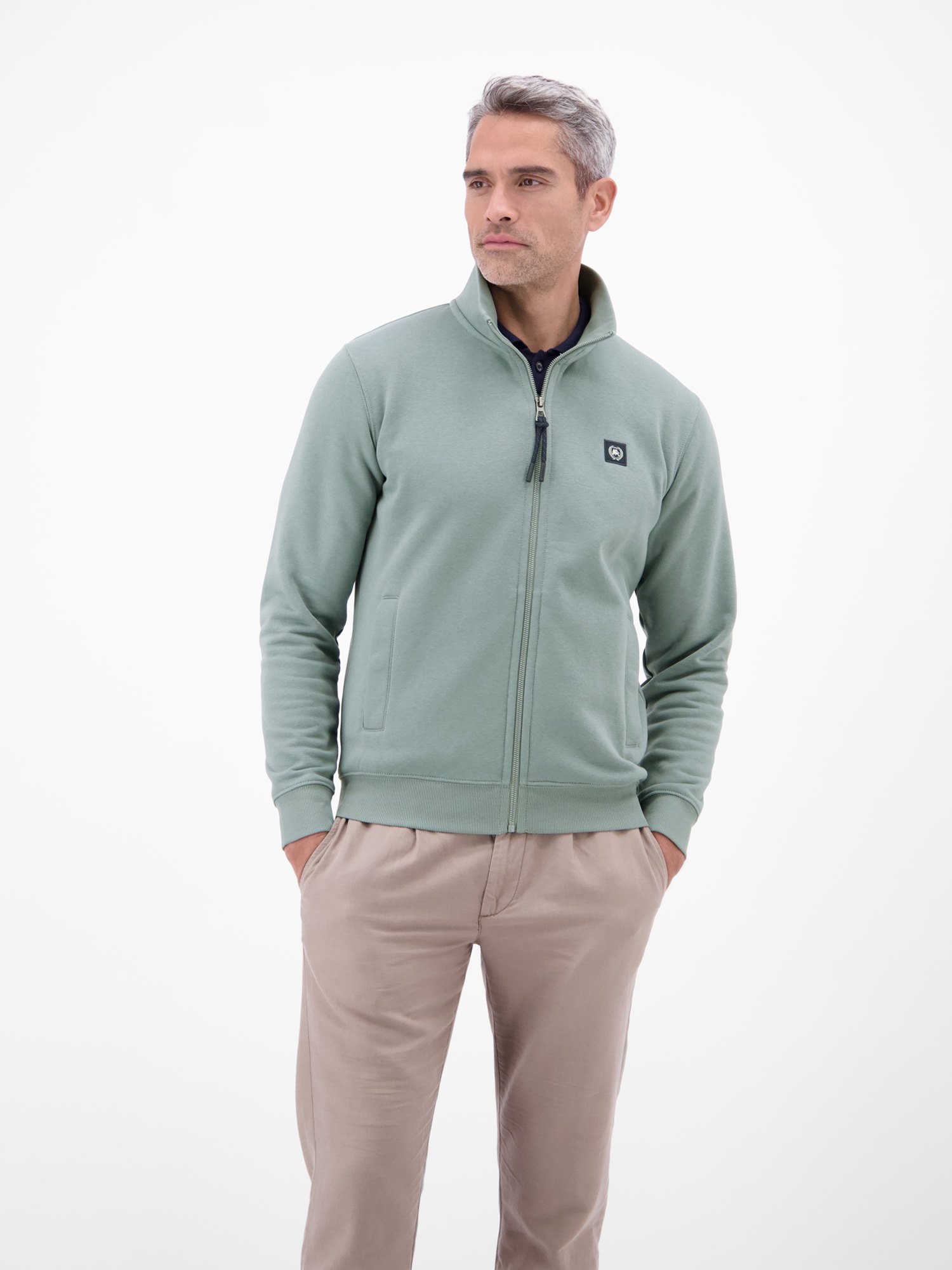 LERROS Sweatjacke »Sweatjacke aus atmungsaktivem Baumwollmischgewebe«