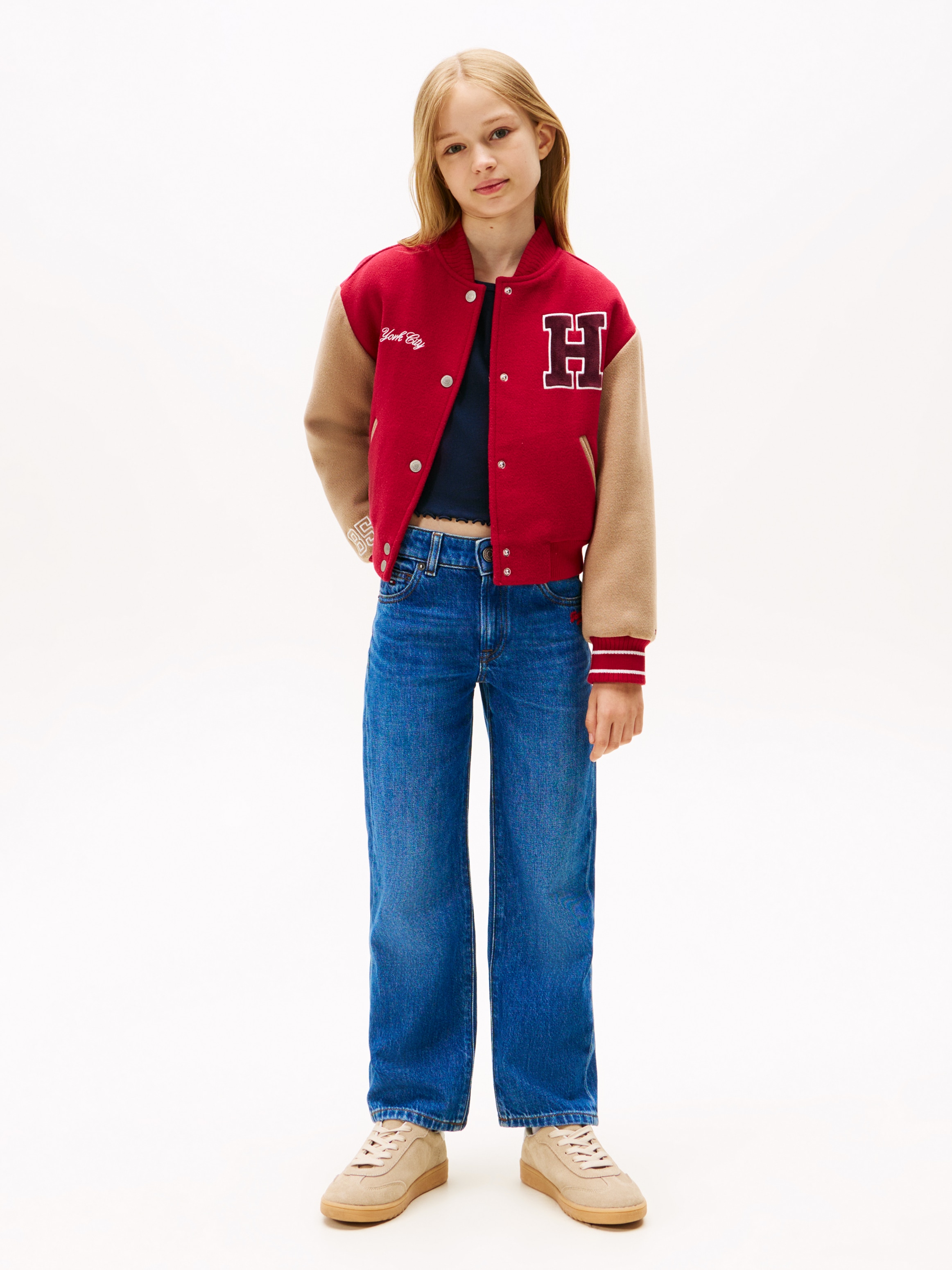 Tommy Hilfiger Straight-Jeans »GIRLFRIEND DARK WASH« Kinder bis 16 Jahre