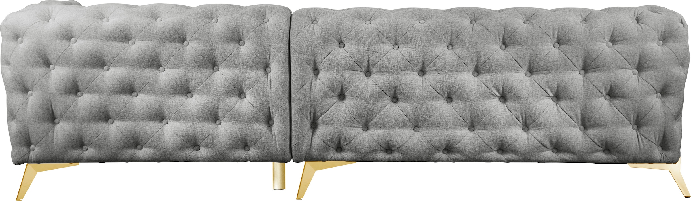 Home affaire Chesterfield-Sofa »Amaury L-Form« moderne Chersterfield-Optik, Breite 262 cm, Fußfarbe wählbar
