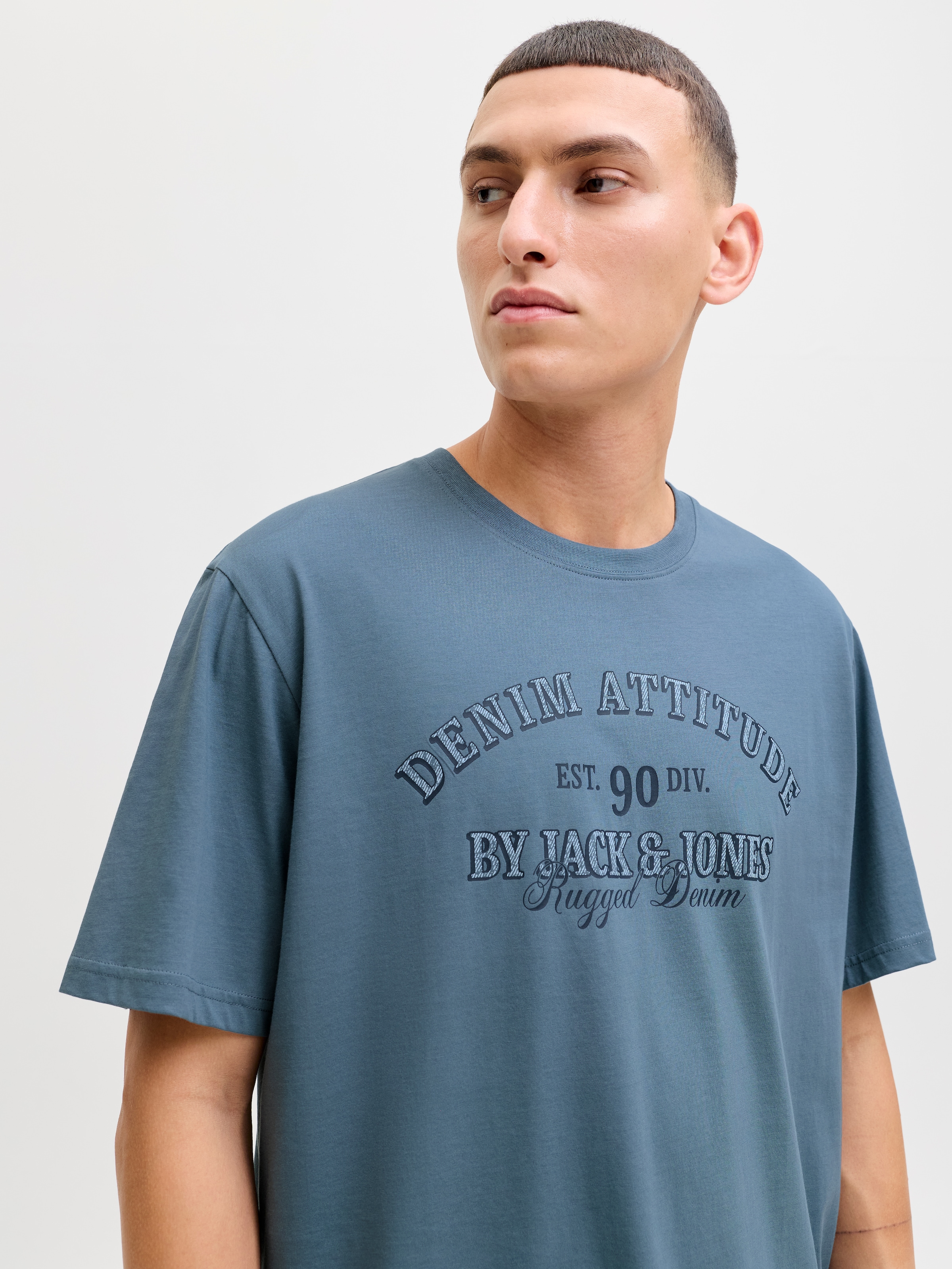 Jack & Jones Rundhalsshirt »JJEDENVER GRAPHIC TEE SS O-NECK SN« mit Logobranding