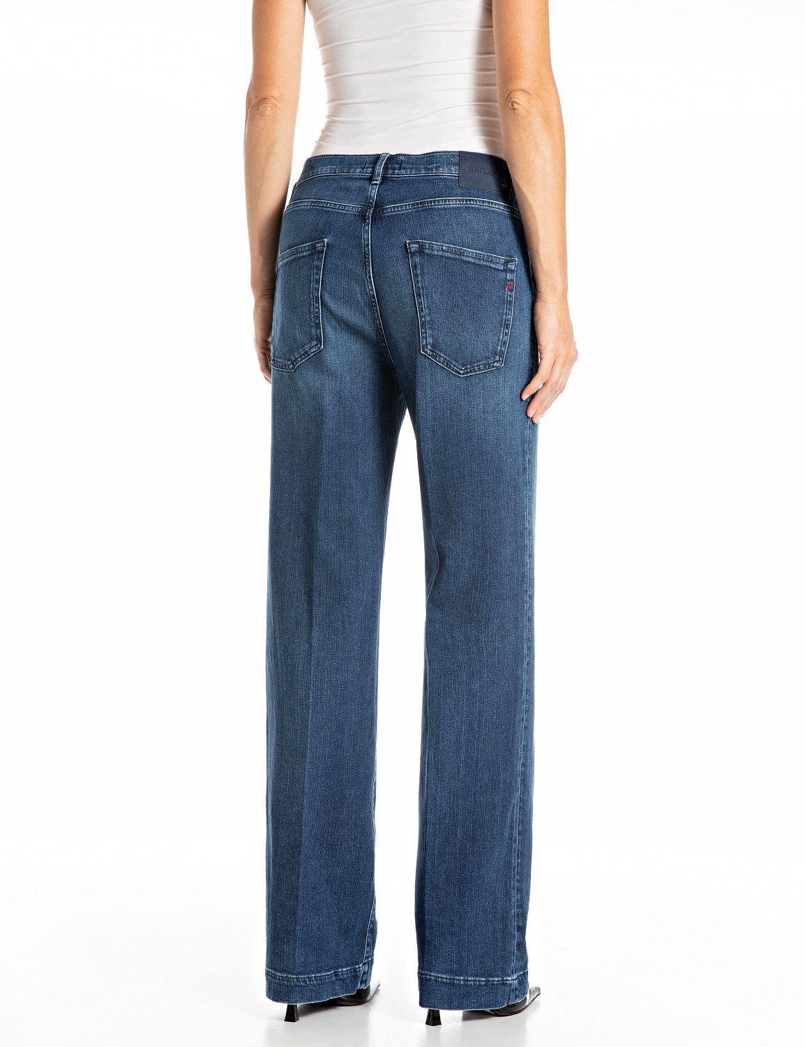 Replay Straight-Jeans »MELJA« mit weitem Bein