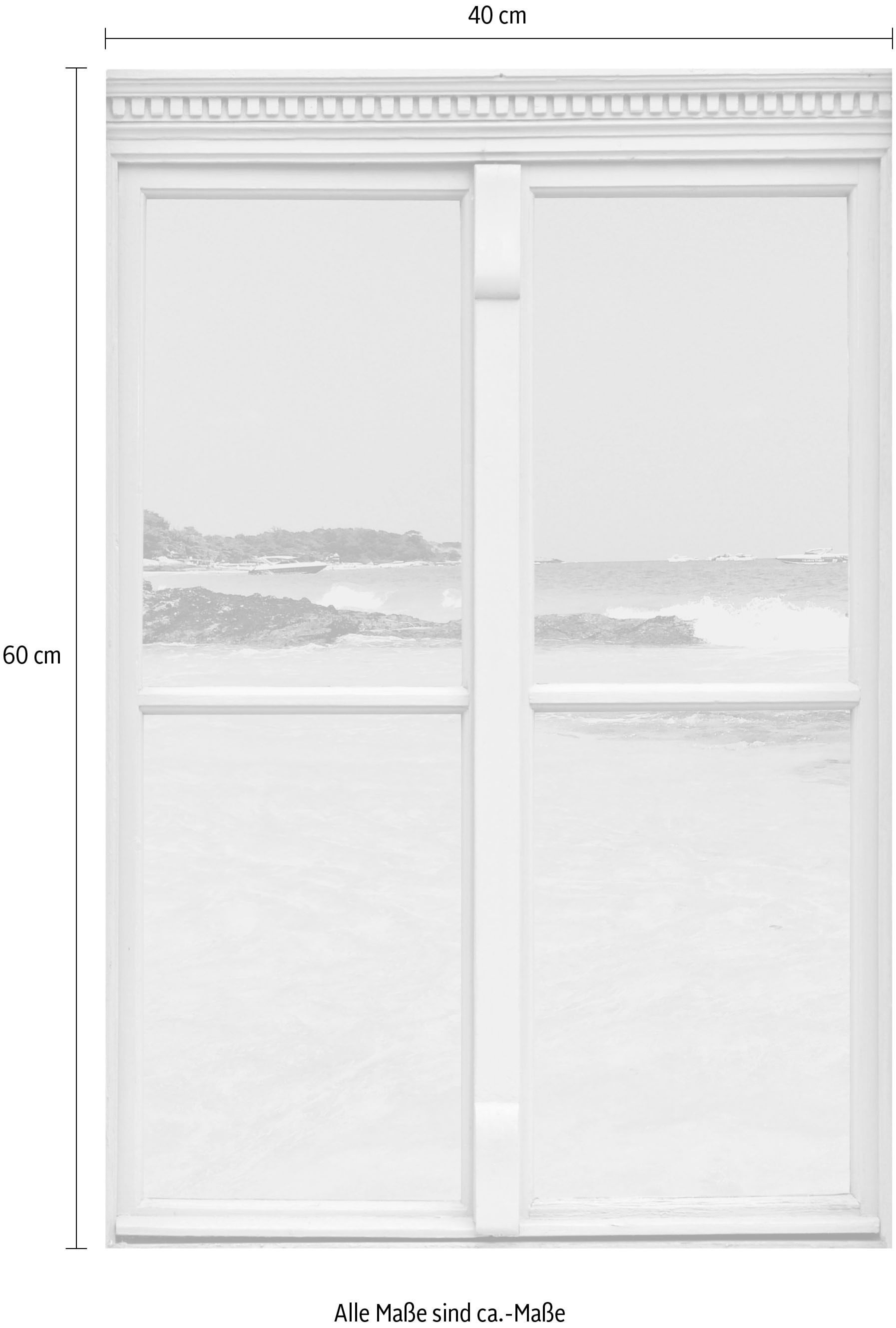 queence Wandsticker »Strand« Wandsticker, Wandbild, selbstklebend, 3D, Fenster