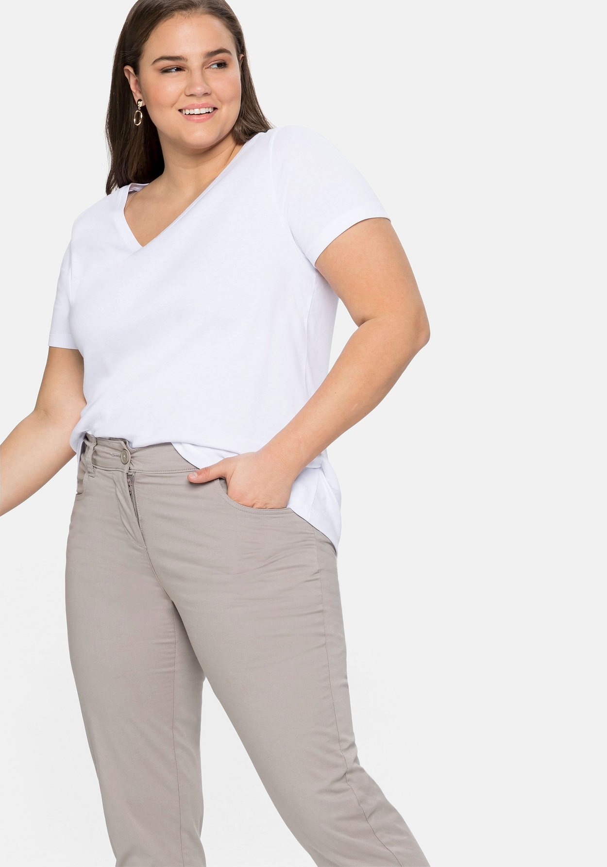 Sheego 7/8-Hose »7/8-Hose in Baumwoll-Stretch-Qualität«