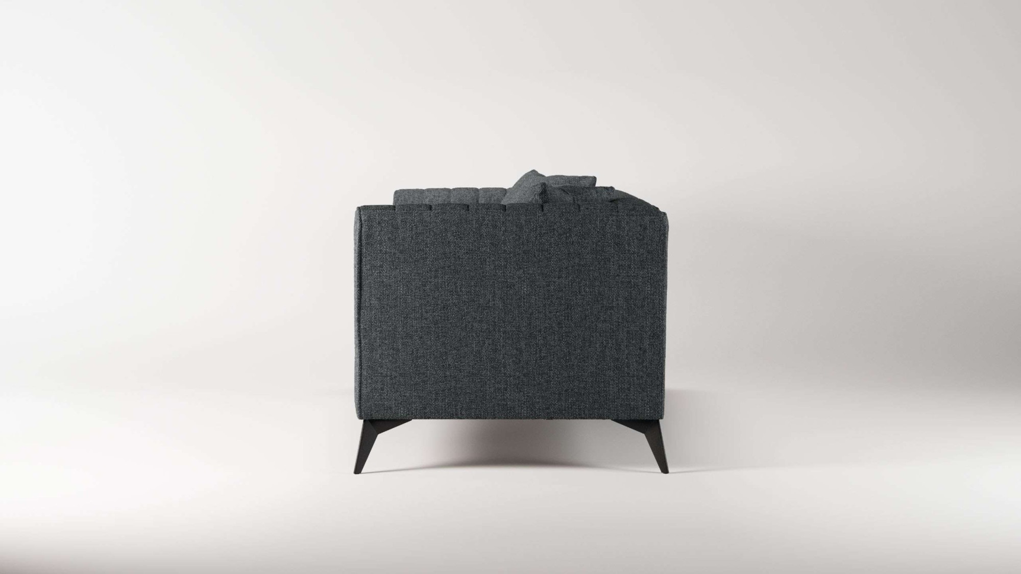 Places of Style 3-Sitzer »MATTHEW elegantes Designsofa, Maße B/T/H: 201/86/74 cm«, feine Steppung im Rückenbereich, lose Sitzkissen, incl. Zierkissen