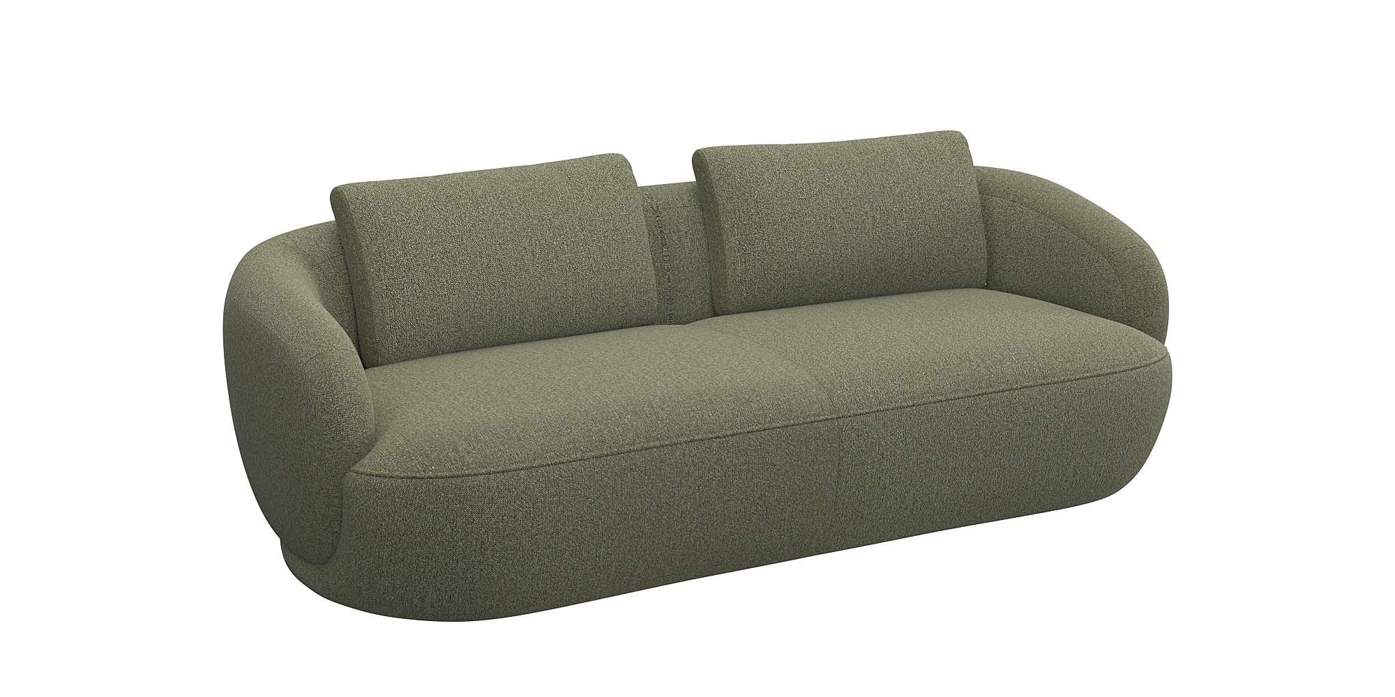 FLEXLUX 3-Sitzer »Torino, rund und bequem, Couch, Dreisitzer« Modernes, organisches Sofa-Design, Kaltschaum, Wellenunterfederung