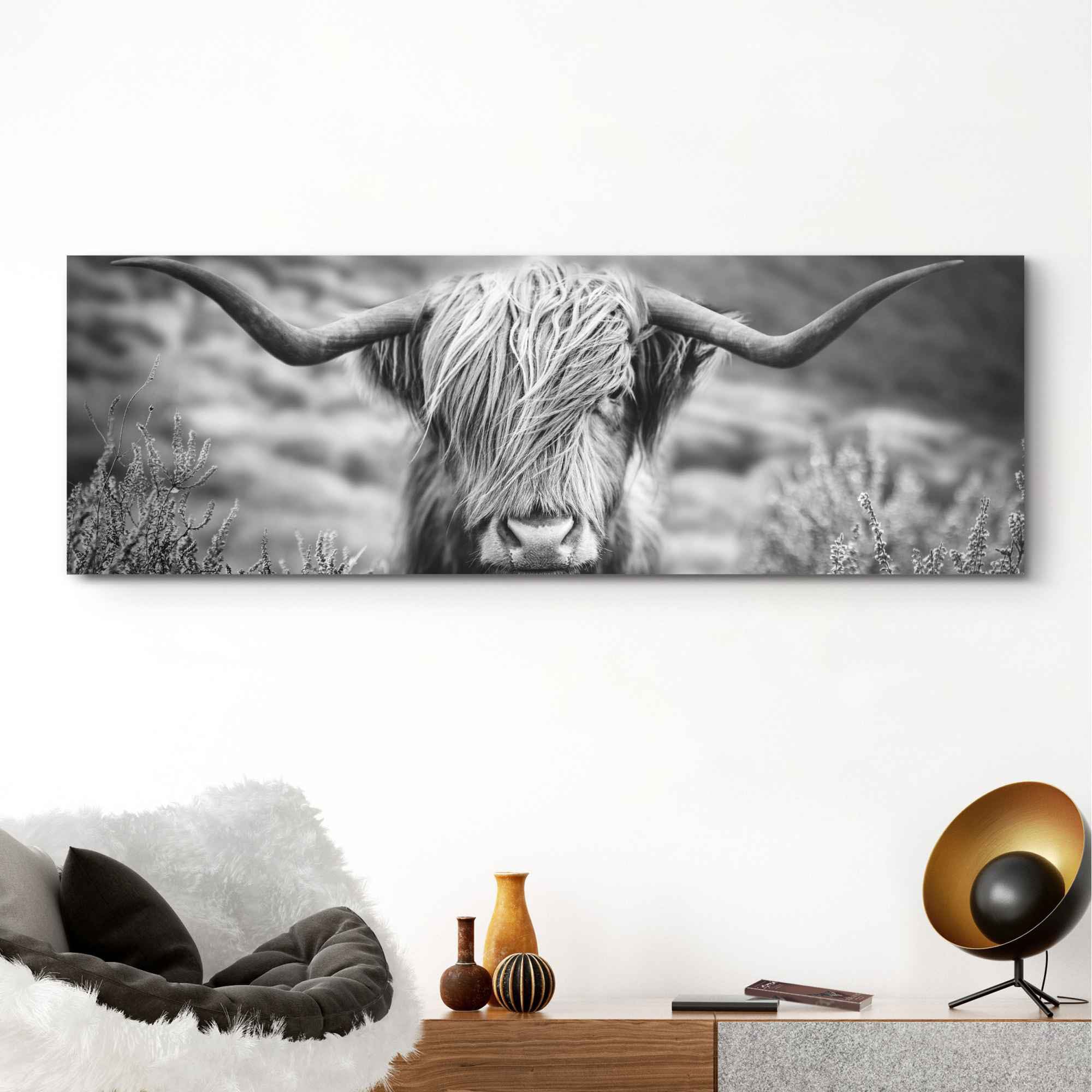 Reinders! Wandbild »Wandbild Highlander bequem St.) (1 - - Tiermotiv Hochlandrind Bulle Kuh, kaufen Bild«, Nahaufnahme