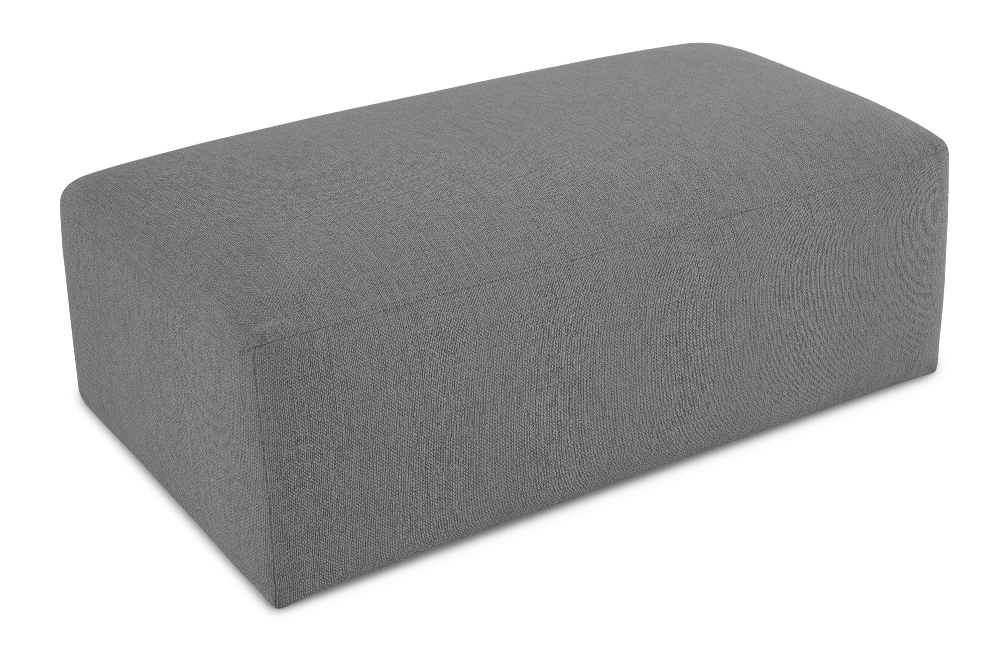 OTTO home Polsterhocker »Koa Pouf, Webstoff, Cord, Struktur, Chenille« Wellenunterfederung, weicher Lounge-Sitzkomfort