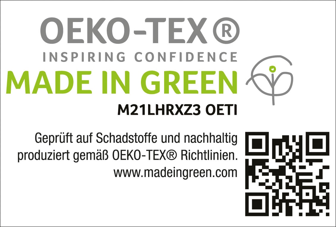 Haeussling Federkissen »Häussling Select - Made in Green«, Füllung: weiße neue Gänsedaunen- und federn, Bezug: 100% Baumwolle, (1 St.), nachhaltiges, hochwertiges Daunenprodukt