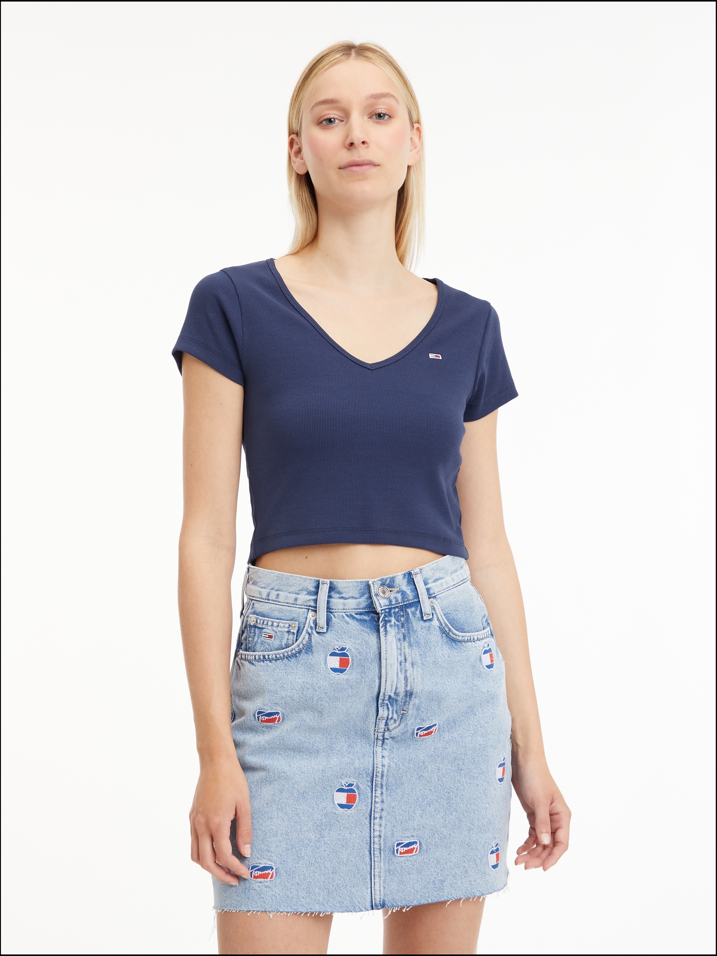CRP Rippoptik »TJW SS«, ♕ in BBY RIB Jeans Tommy bei T-Shirt ESSENTIAL V