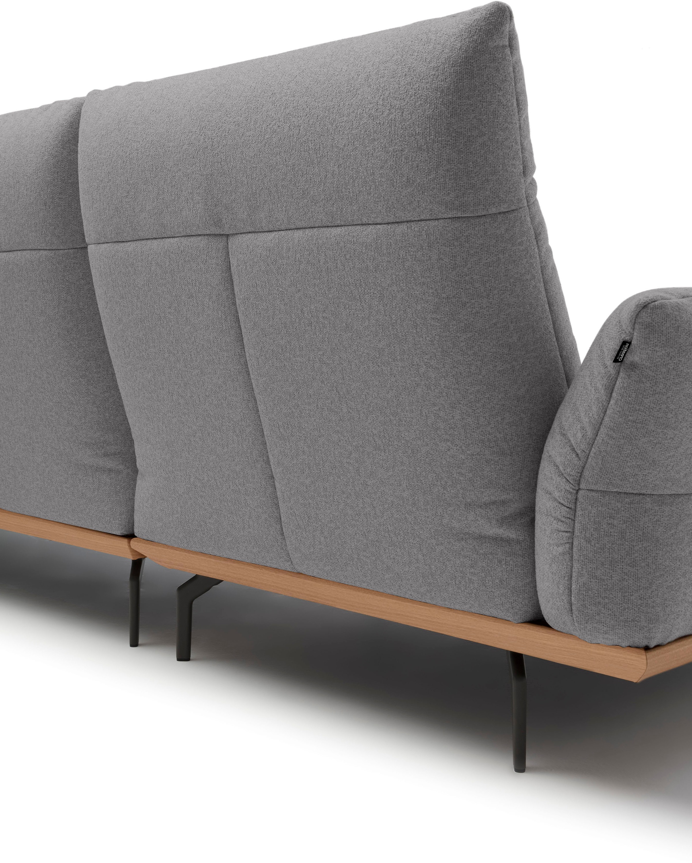 Creation BY ROLF BENZ Ecksofa »CR.460« Sockel in Eiche, Winkelfüße in Umbragrau, Breite 318 cm