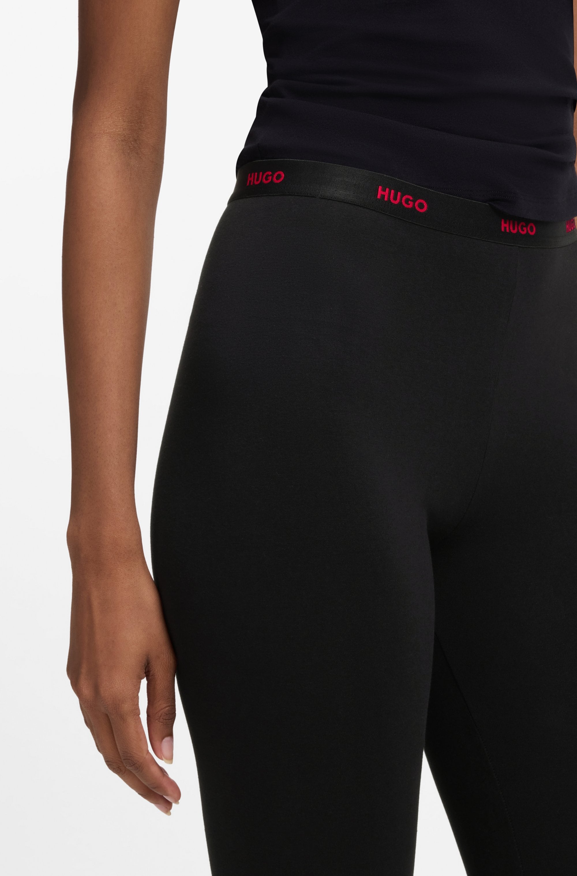 HUGO Underwear Leggings  elastischer Bund mit Logos, körpernahe Form