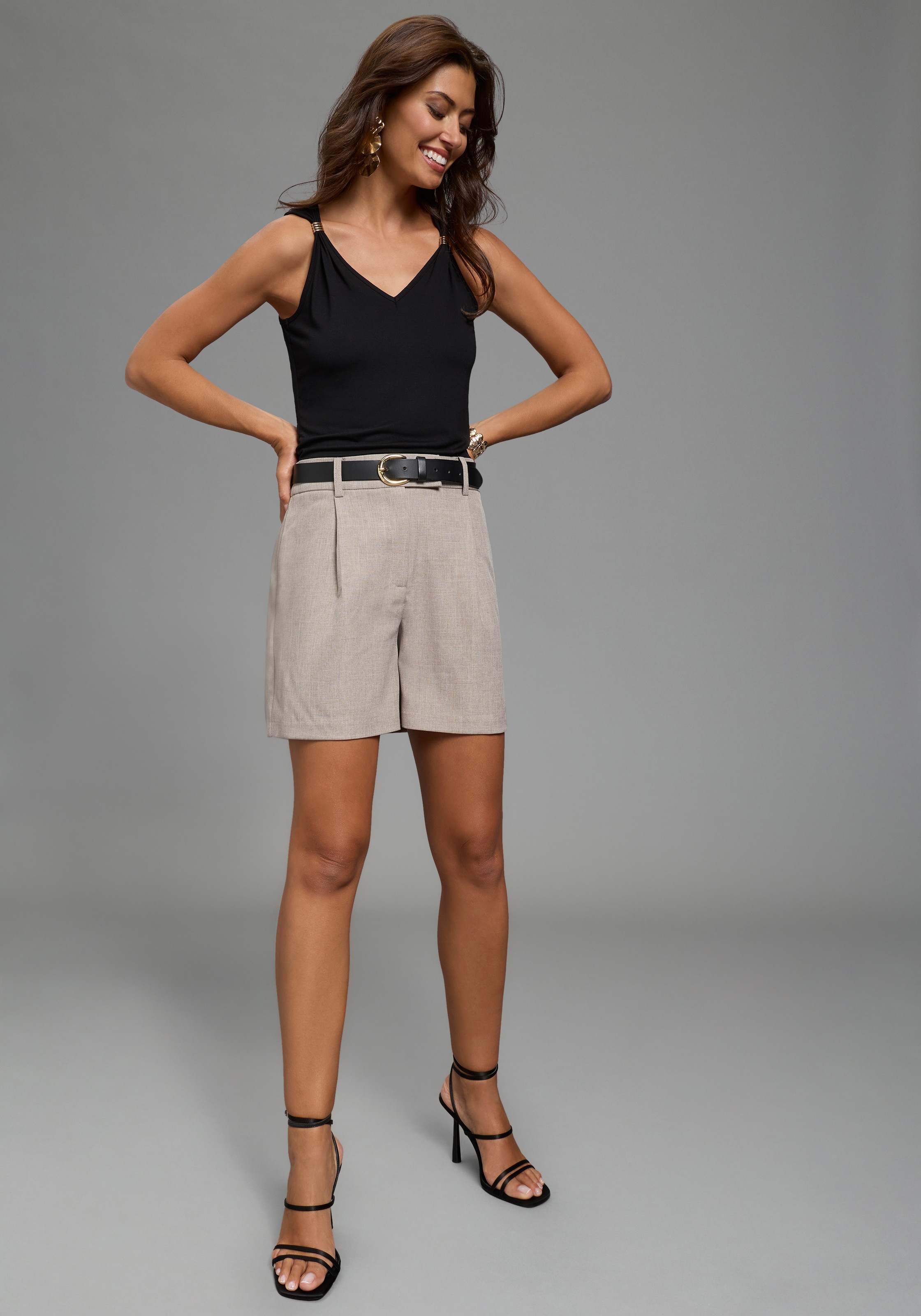 Laura Scott Trägertop mit Schmuckträgern, in bedruckter und einfarbiger Variante