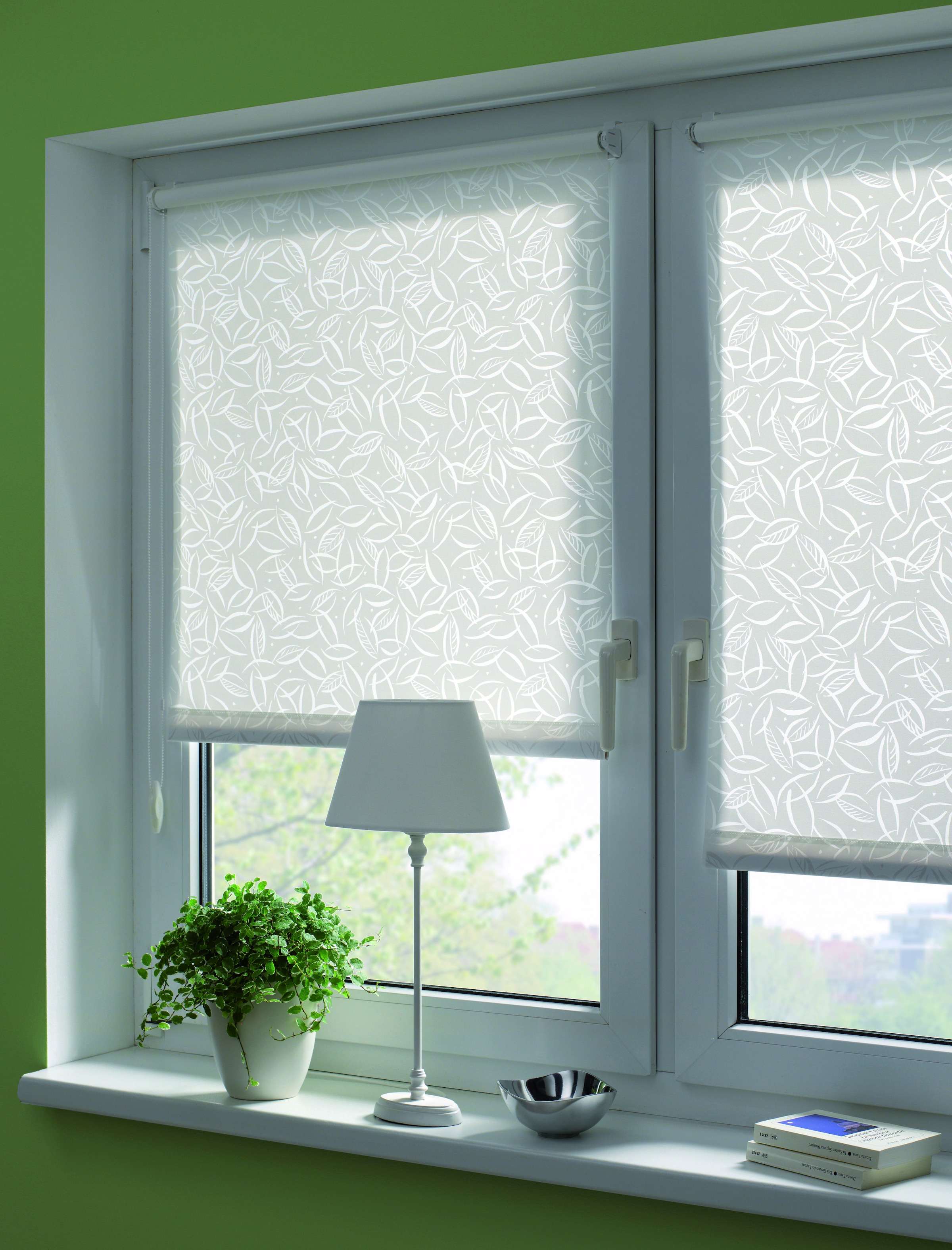 Gardinia EasyFix Rollo 'Dekor' Jahreszeiten weiß 60 x 150 cm
