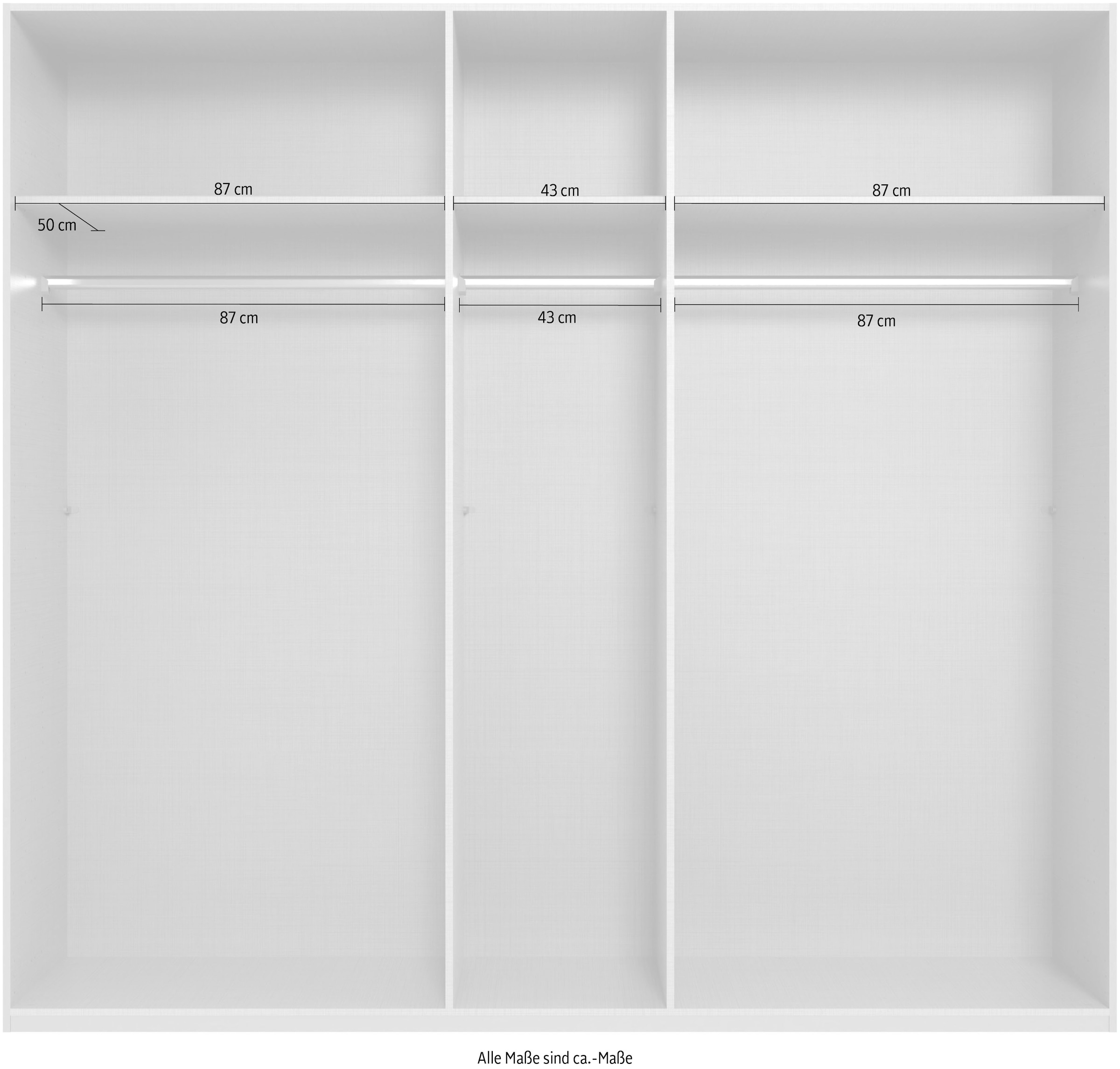 Wimex Kleiderschrank »Mugano,in 8 Breiten,3 Höhen,2 Tiefen, viele Farben, Made in Germany«, (in Basic oder Premium Ausstattung mit 2 weiteren Einlegeböden), mit langen oder kurzen Griffen aus Metall, mit oder ohne Spiegel