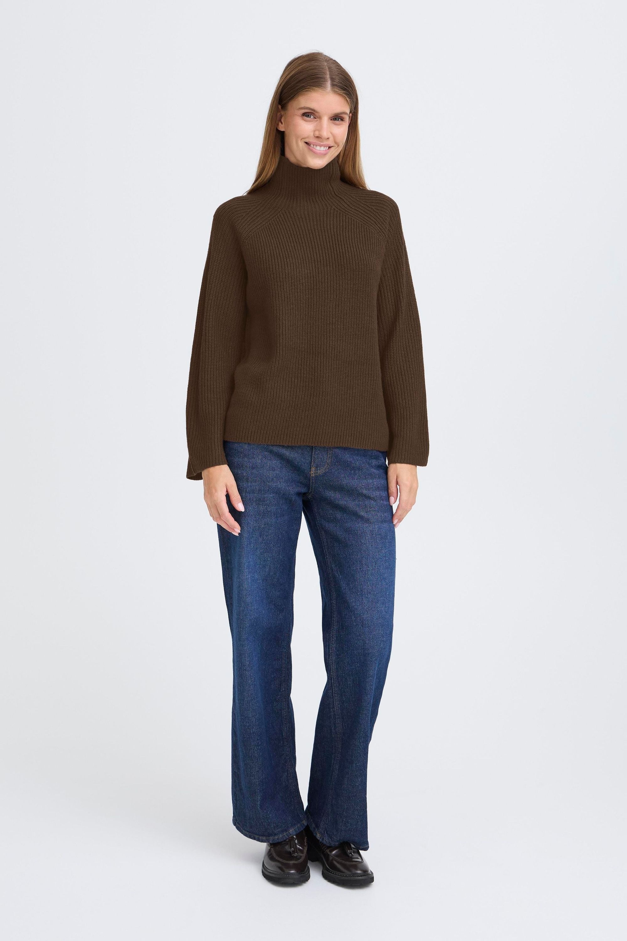 OXMO Strickfleece-Pullover »Strickpullover OXBMMNELLY TURTLENECK«