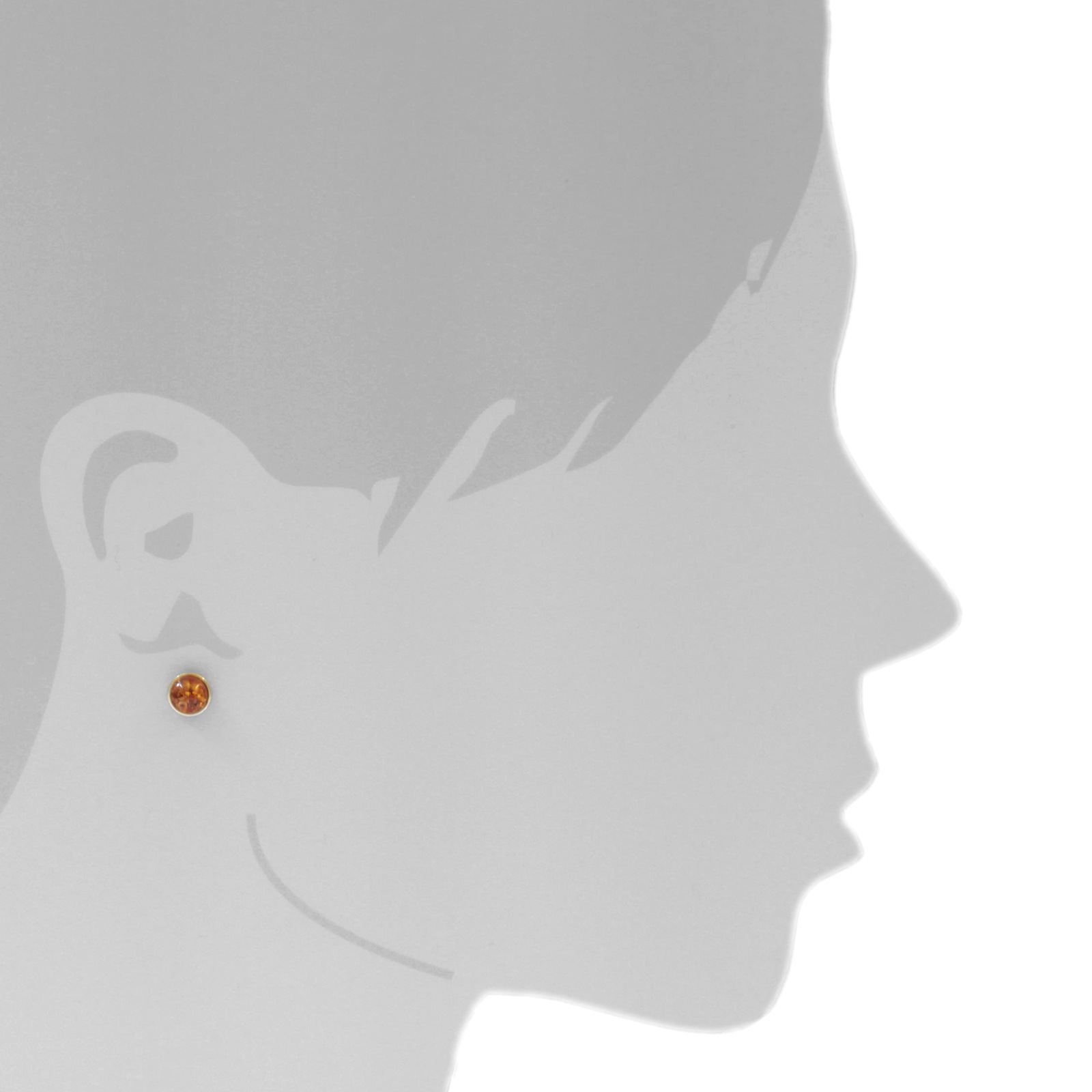 OSTSEE-SCHMUCK Paar Ohrstecker »- Classic 7 mm - Gold 585/000 - Bernstein«