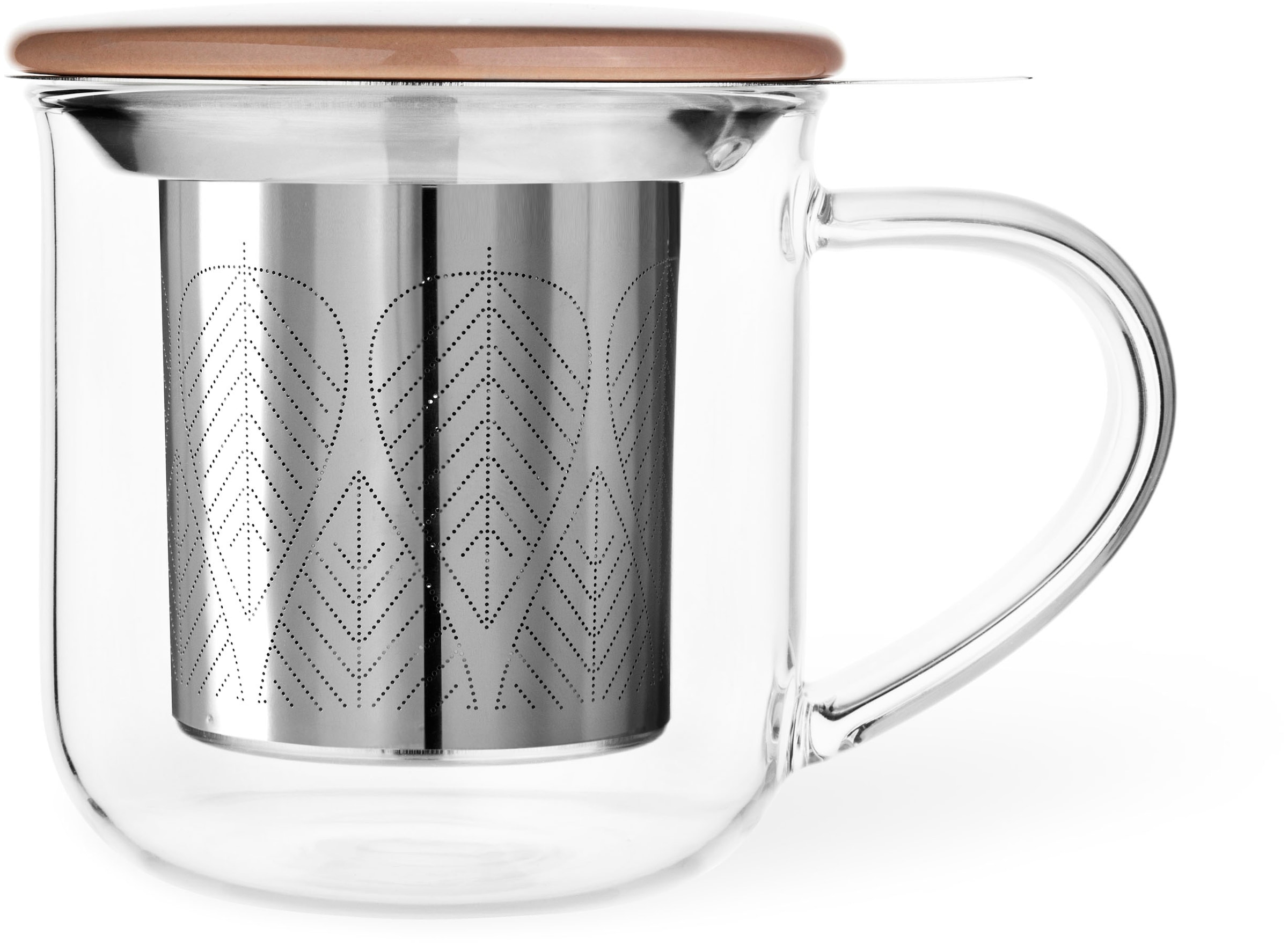 VIVA SCANDINAVIA Tasse »Eva«, mit Teesieb und Deckel, Borosilikatglas, 400 ml