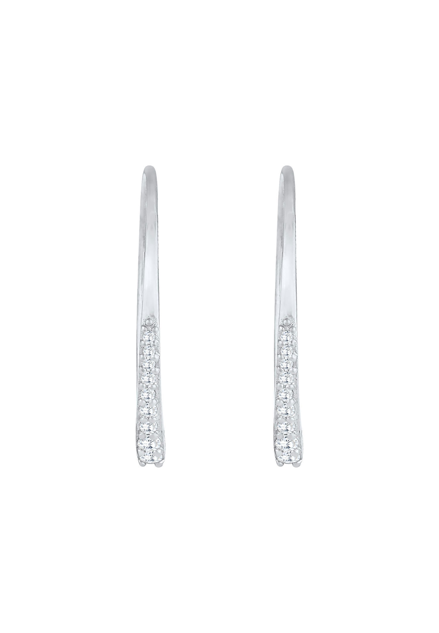 Elli Paar Creolen »Ohrringe Creolen Basic Zirkonia 925 Silber«