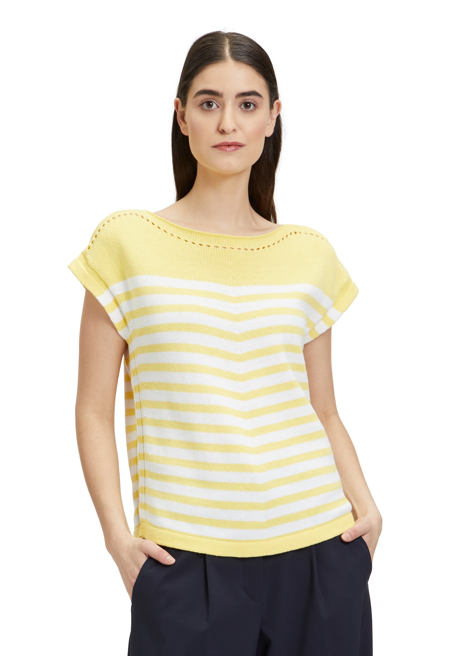 Betty Barclay Kurzarmpullover »Strick-Top mit Ringel«