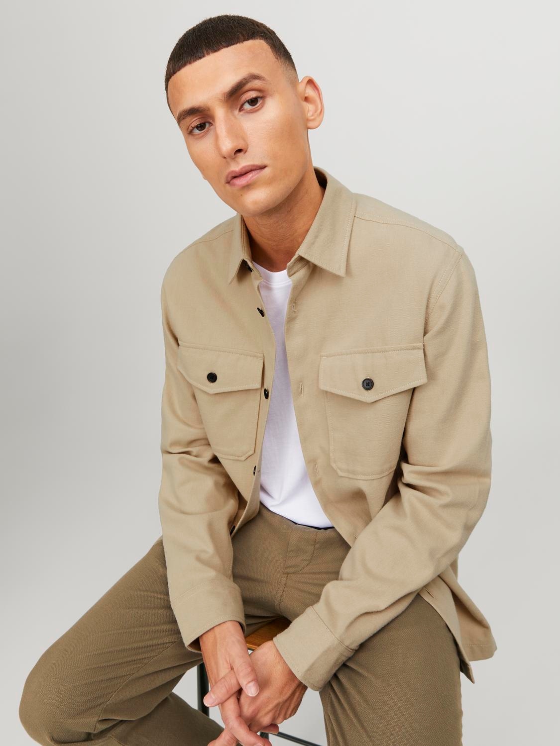 Jack & Jones Langarmhemd »JPRCCROY SPRING SOLID OVERSHIRT L/S SN«