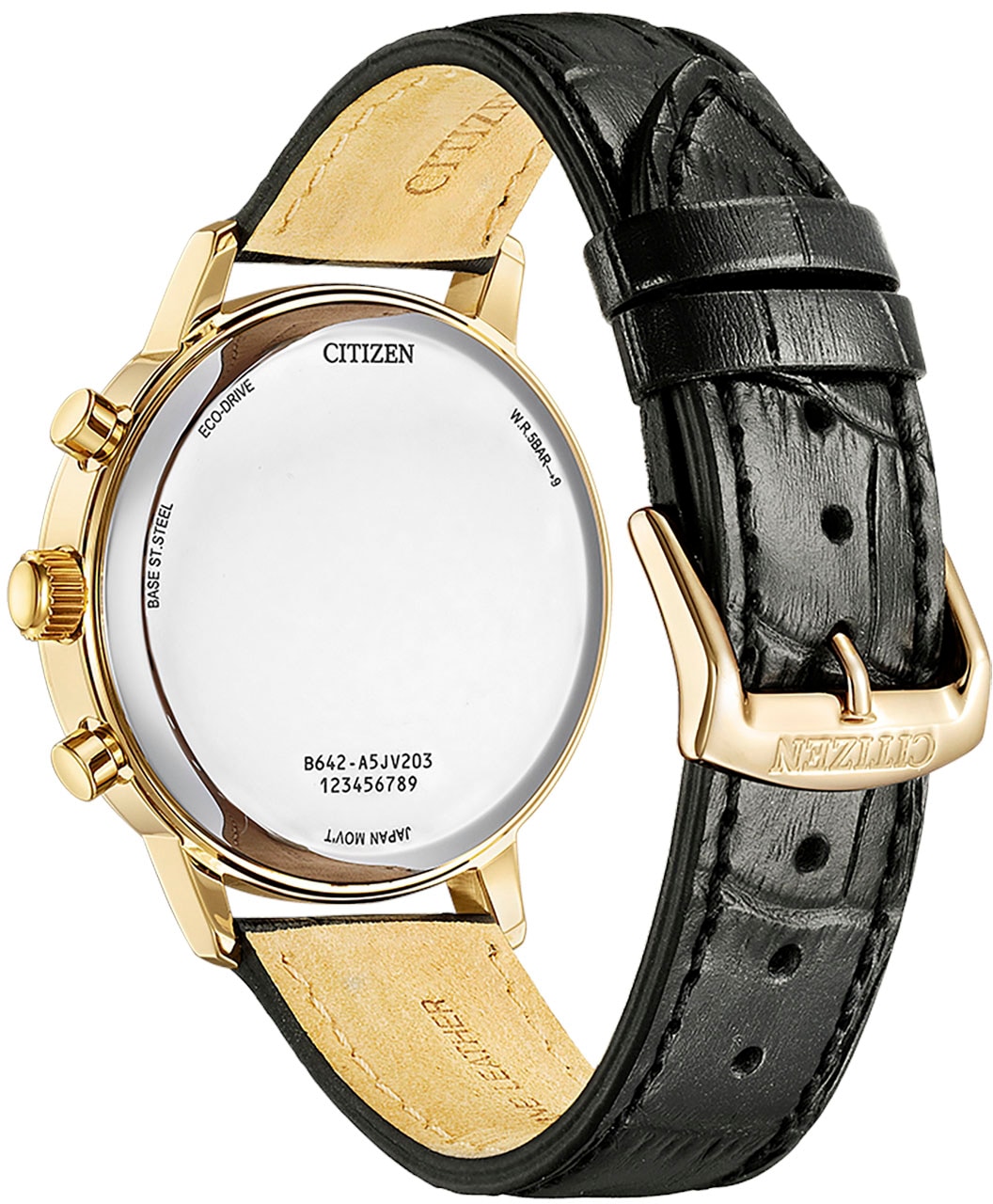 Citizen Chronograph, Armbanduhr, Herrenuhr, Solar, Stoppfunktion, Lederarmband