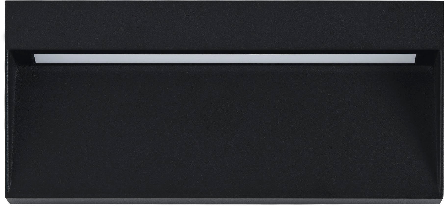 EGLO Wandleuchte »Maruggio Wandlampe, Außenbeleuchtung, Außenleuchte aus Aluminium, IP65« LED-Modul 1 Stk. Kaltweiß | Neutralweiß | Warmweiß Wand-/Deckenleuchte - L20 x H9 x AL3,5 cm - schwarz - 1X4,8W inkl.