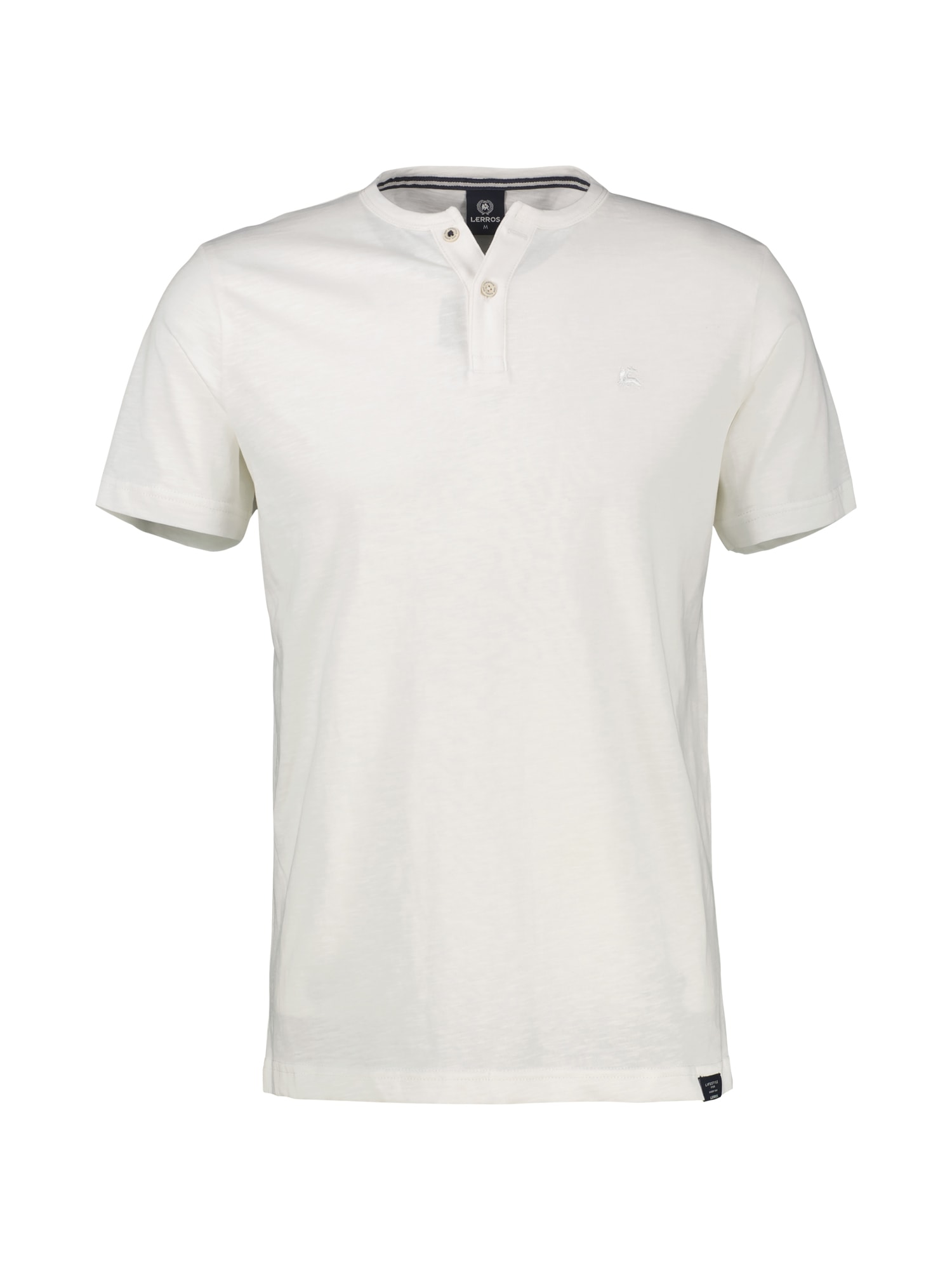 LERROS T-Shirt »T-Shirt mit Rundhalsausschnitt und Knopfleiste«