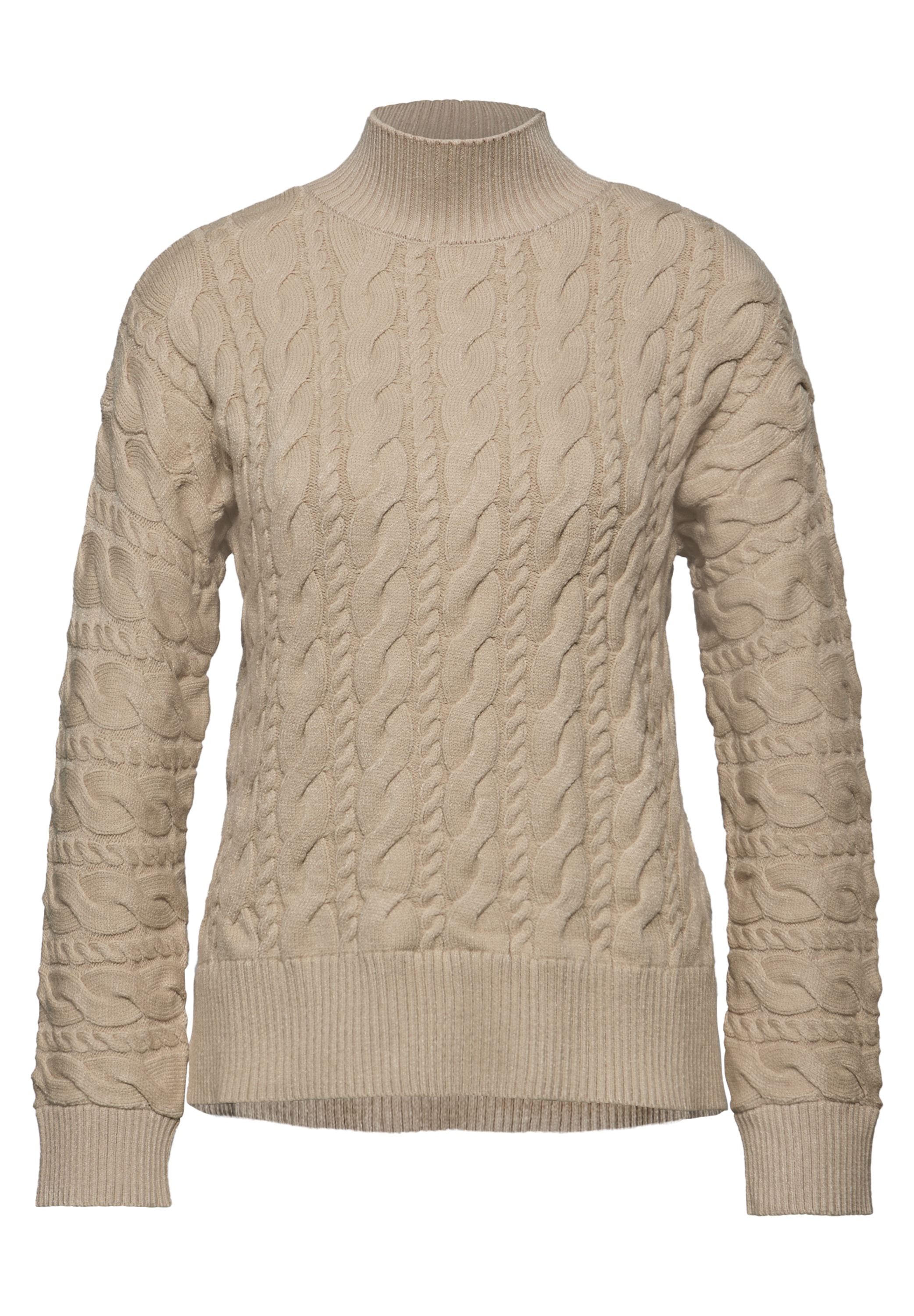 STREET ONE Rollkragenpullover mit Zopfmuster