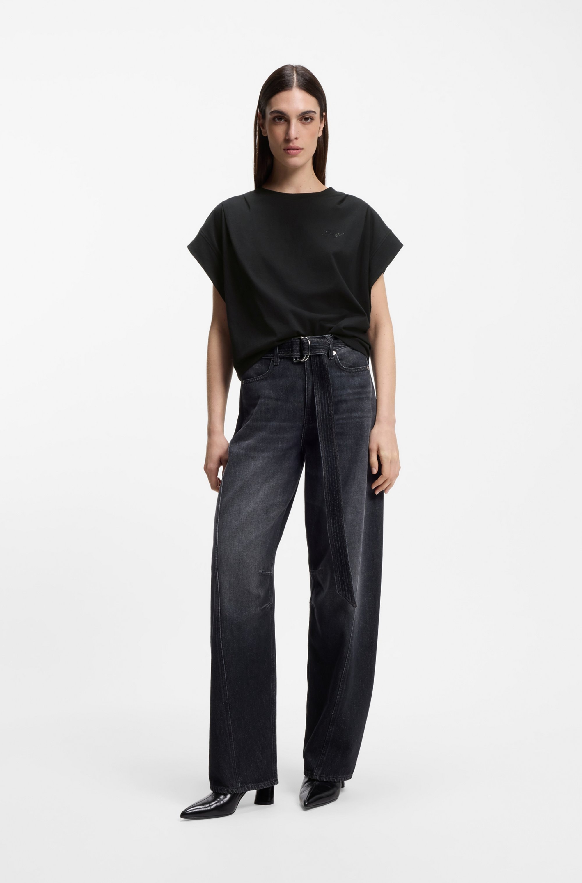 BOSS ORANGE T-Shirt »Ecolorado Premium Damenmode« Relaxed Fit aus Baumwoll-Jersey