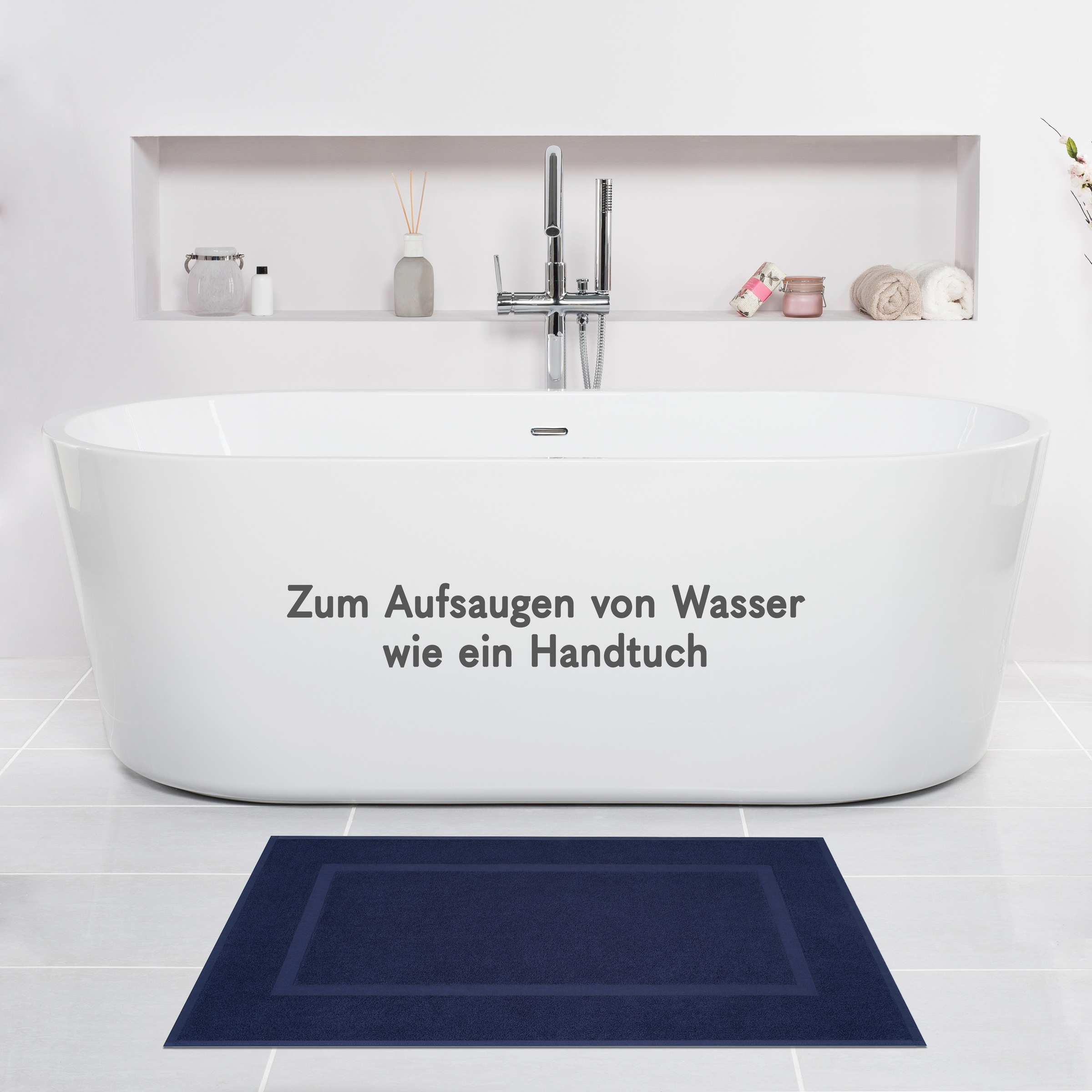 HAMMETEX Badematte »Hotelmatte, Duschvorleger«, rutschhemmend beschichtet, beidseitig nutzbar, 2-teiliges Set, einfarbig, 100% Baumwolle