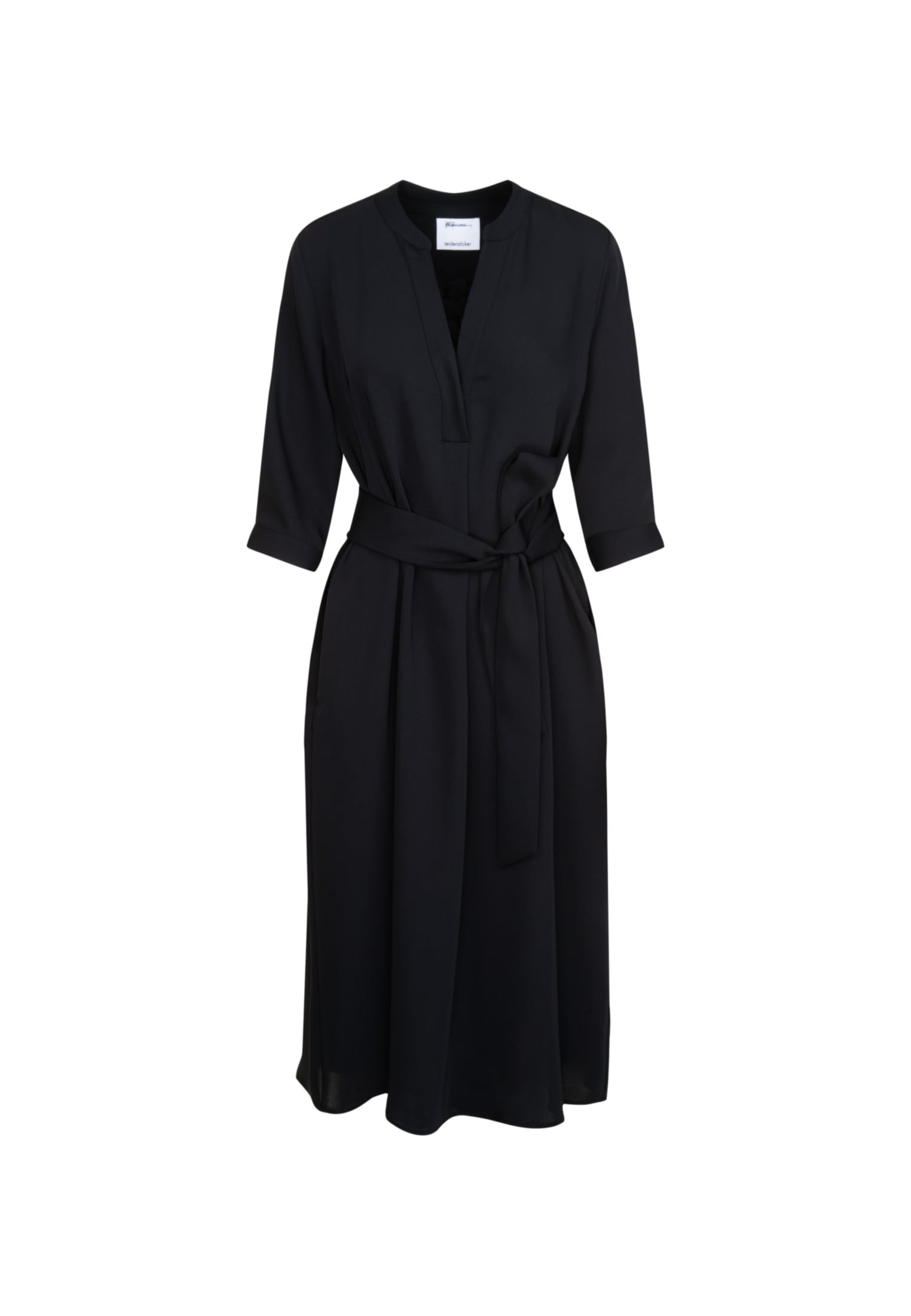 seidensticker Sommerkleid »Schwarze Rose« 3/4-Arm Kragen Uni