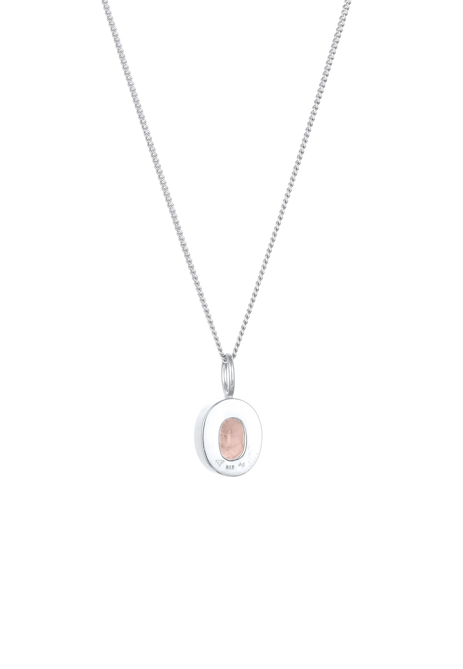 Elli Silberkette »Halskette Anhänger Edelstein Quarz Rosé 925 Sterling Silber«
