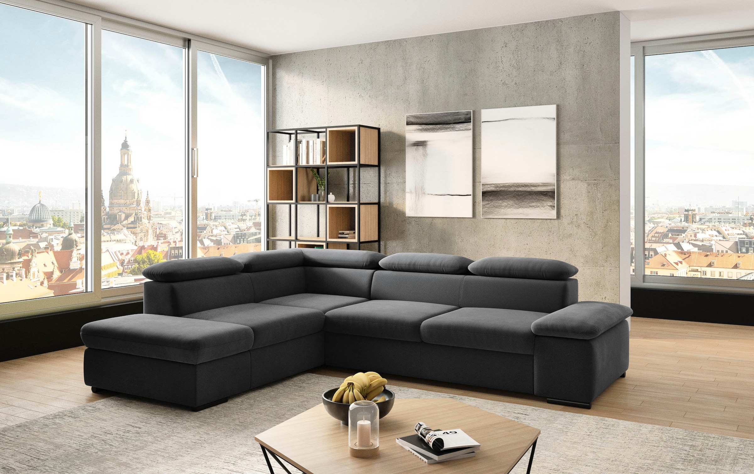 sit&more Ecksofa »Alcudia L-Form«, mit Armteilverstellung, optional Kopfteilverstellung und Bettfunktion