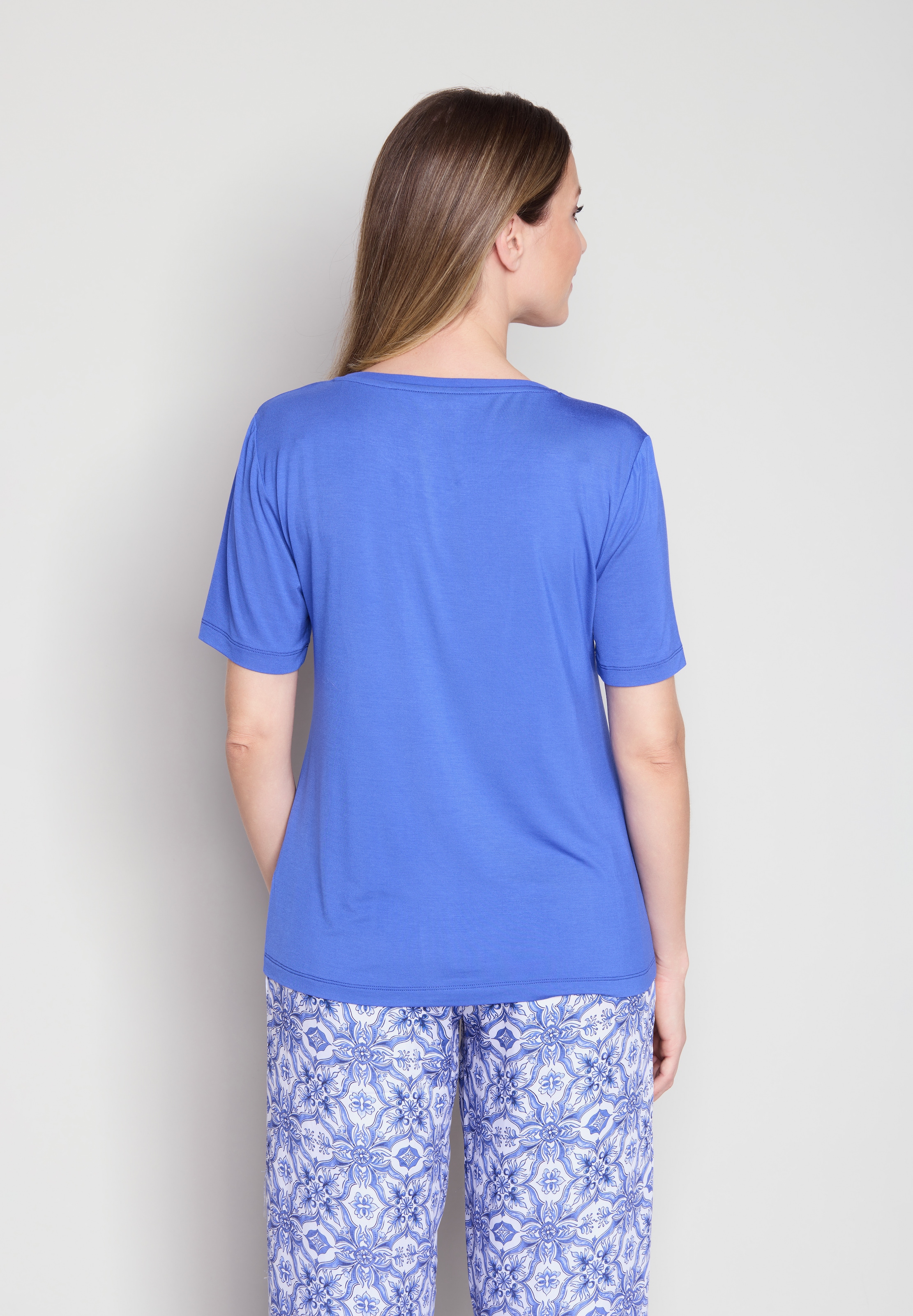 JOOP! Pyjamaoberteil mit V-Ausscshnitt und kurzem Arm