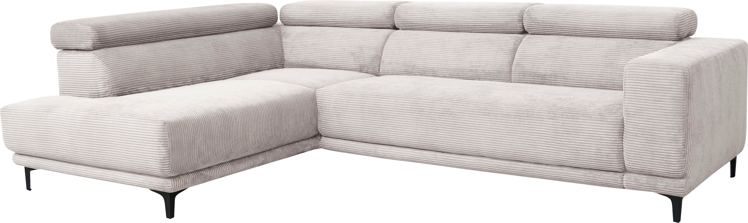 alina Ecksofa »Hikari«, wahlweise mit Sitzvorzug, in modernem Cordstoff, Breite 302 cm