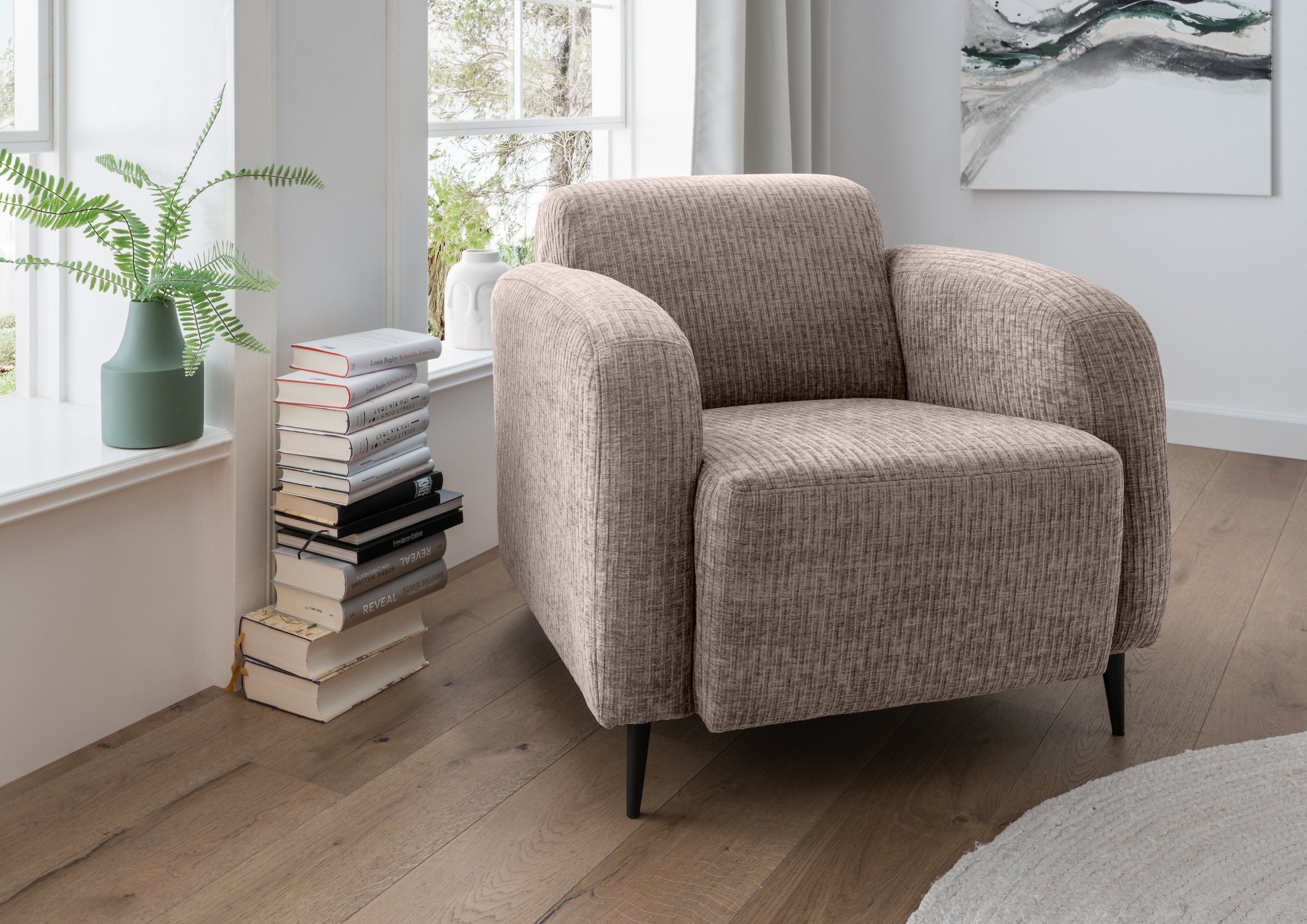 Home affaire Polstergarnitur »Marone bequem, zeitlos & elegant« Set, 3-Sitzer, 2-Sitzer, Sessel, 3 Stk. tlg. auch einzeln erhältlich