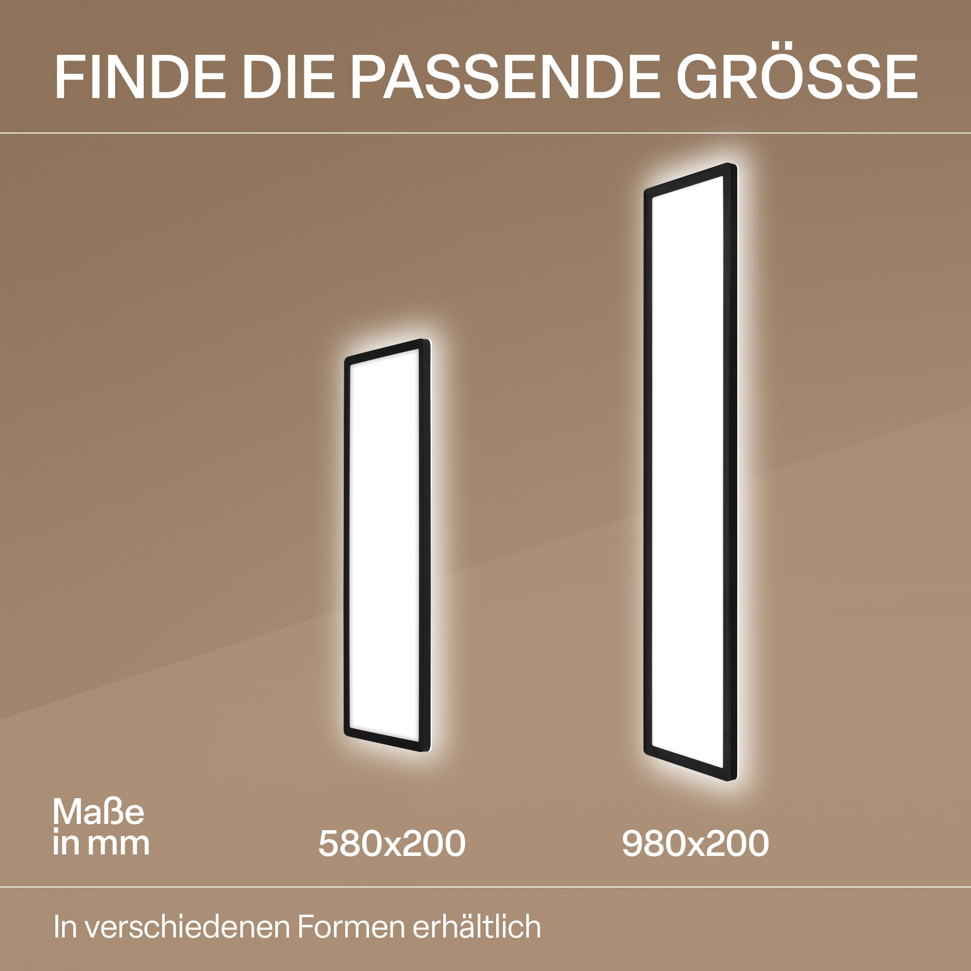 B.K.Licht LED Panel »SHALLOW« LED-Board 1 Stk. Neutralweiß 58x20x3 cm, Badlampe, Badezimmer, Küche, Wohnzimmer